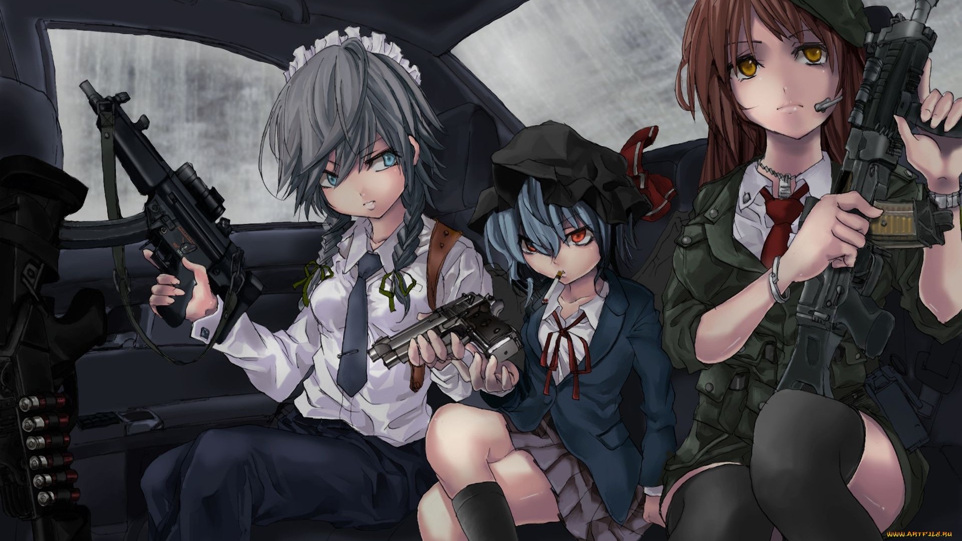 Anime Girls With Guns Wallpaper Free