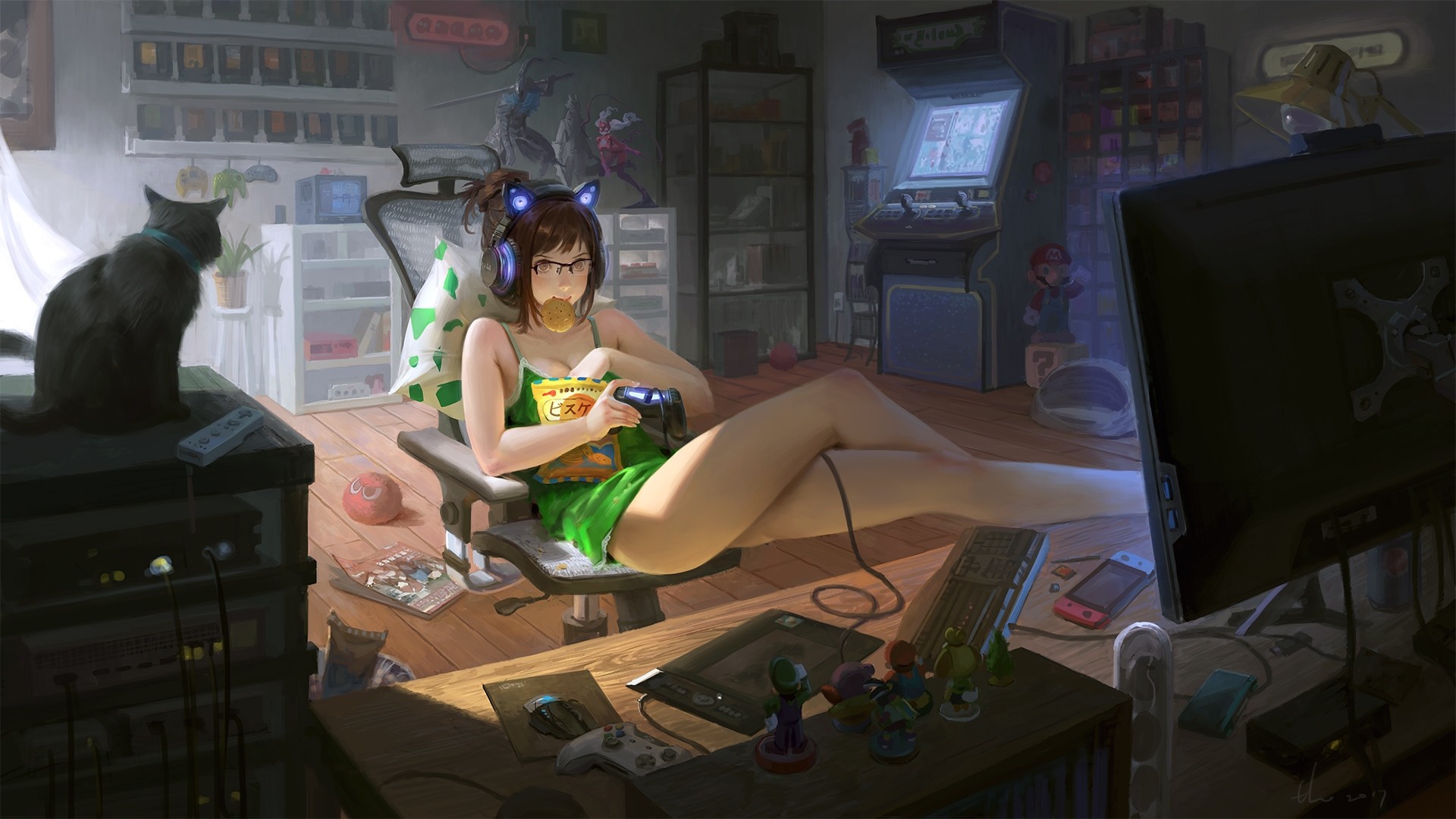 Gamer Girl wallpaper theme