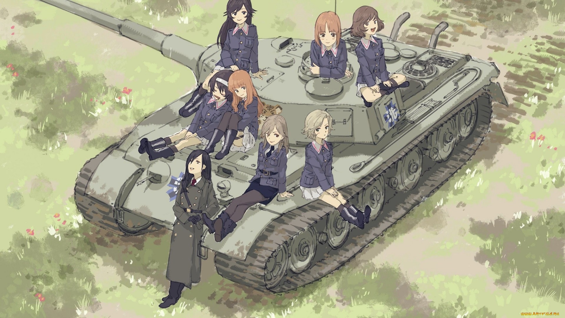 Girls Und Panzer background wallpaper