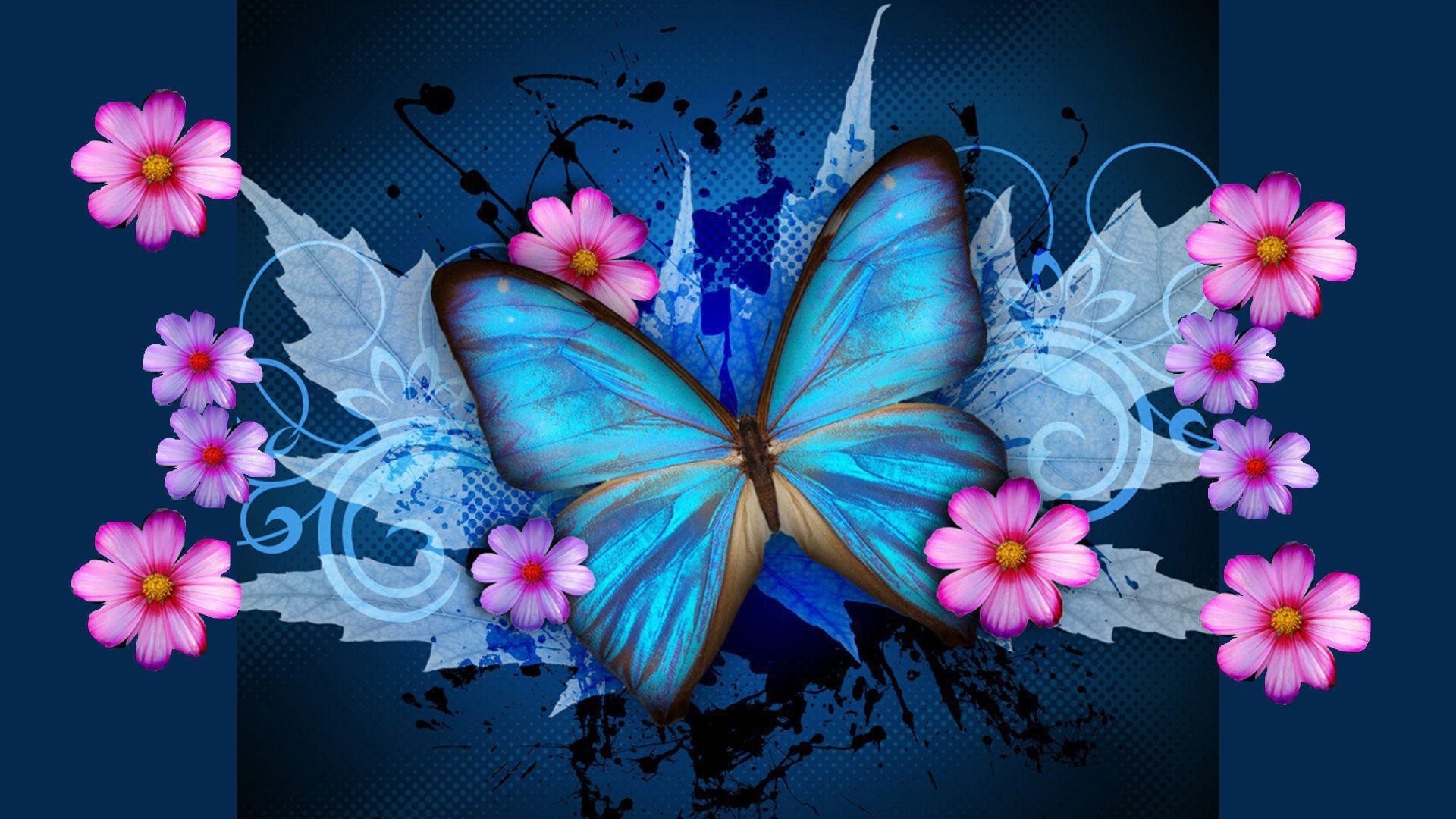 Blue Butterfly Desktop wallpaper