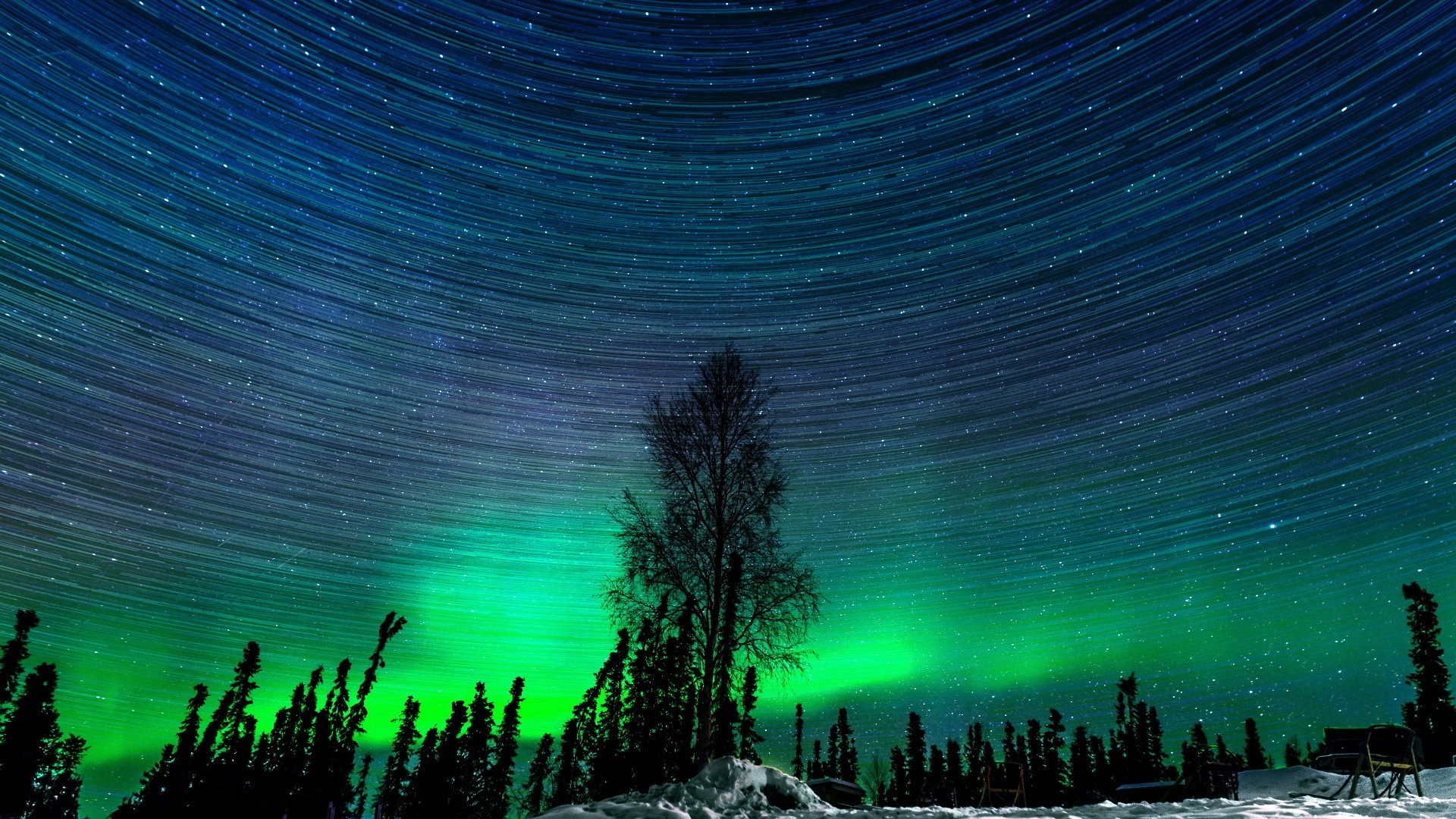 Aurora Borealis Northern Lights Night hd 