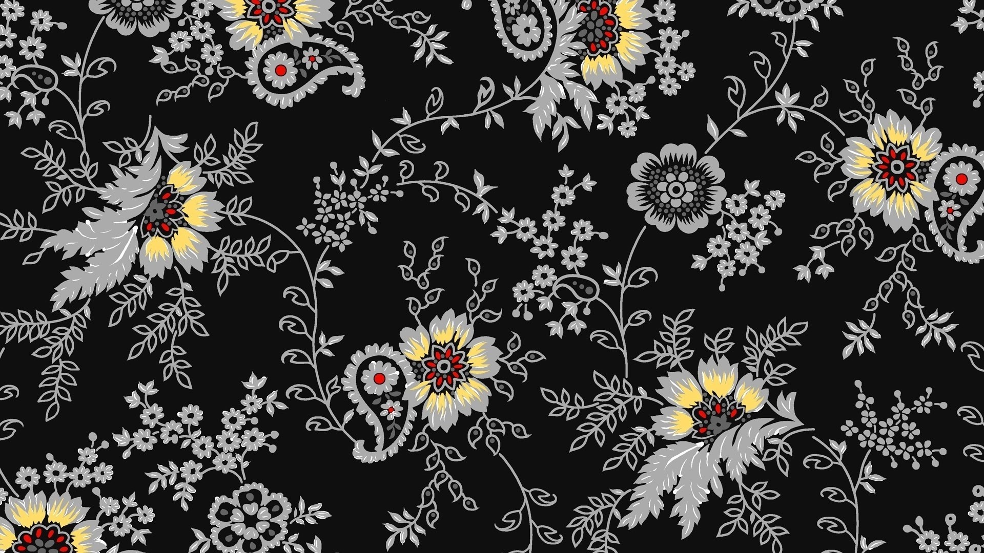Black And White Floral Wallpaper image hd