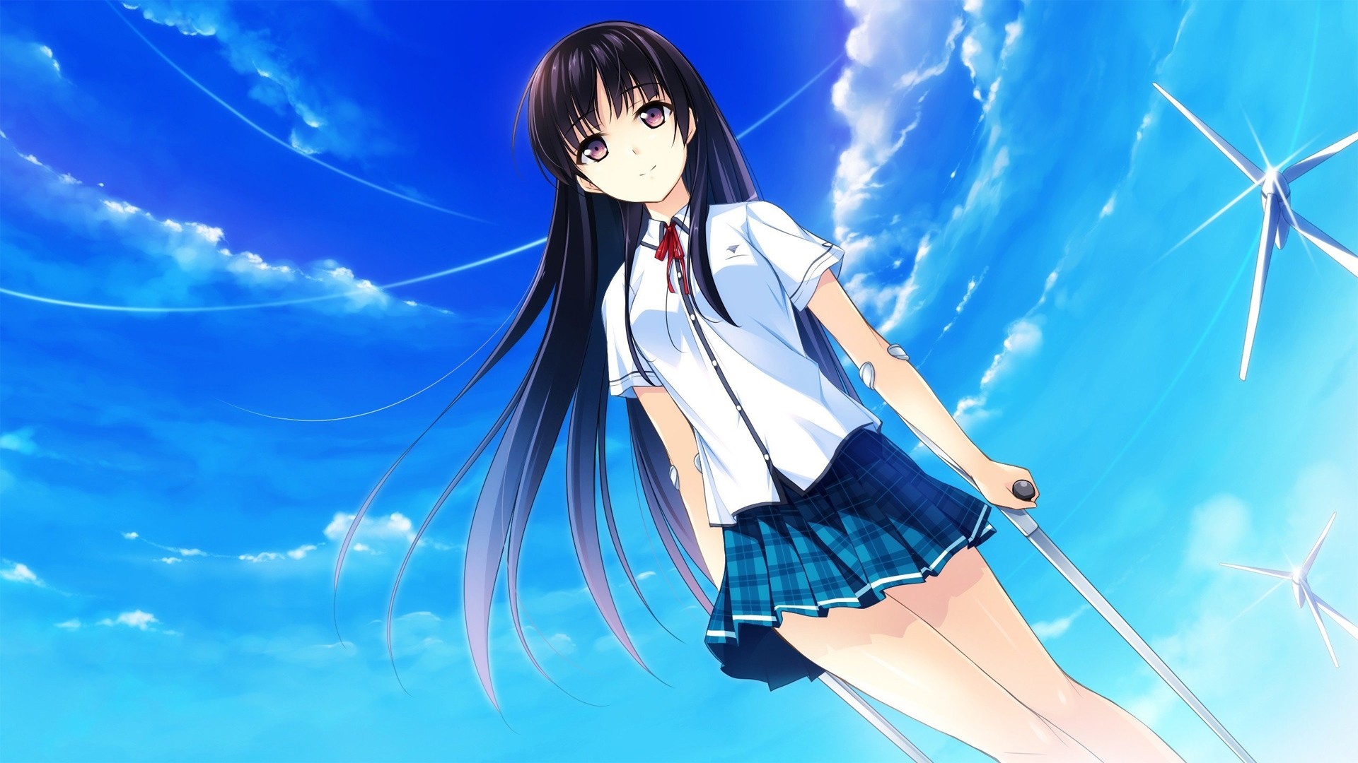 Cute Anime Girl Background Wallpaper