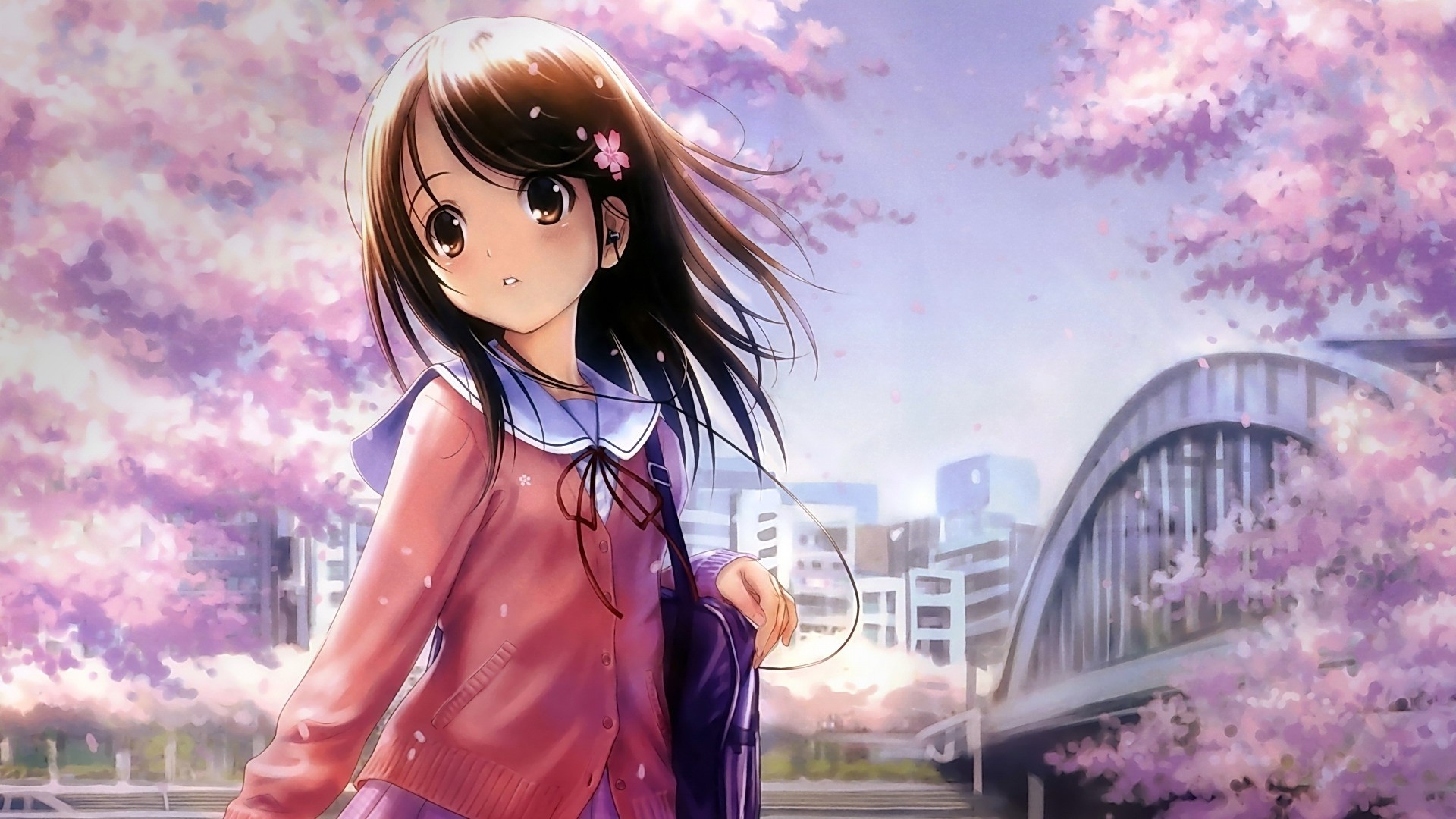 Cute Anime Girl a wallpaper