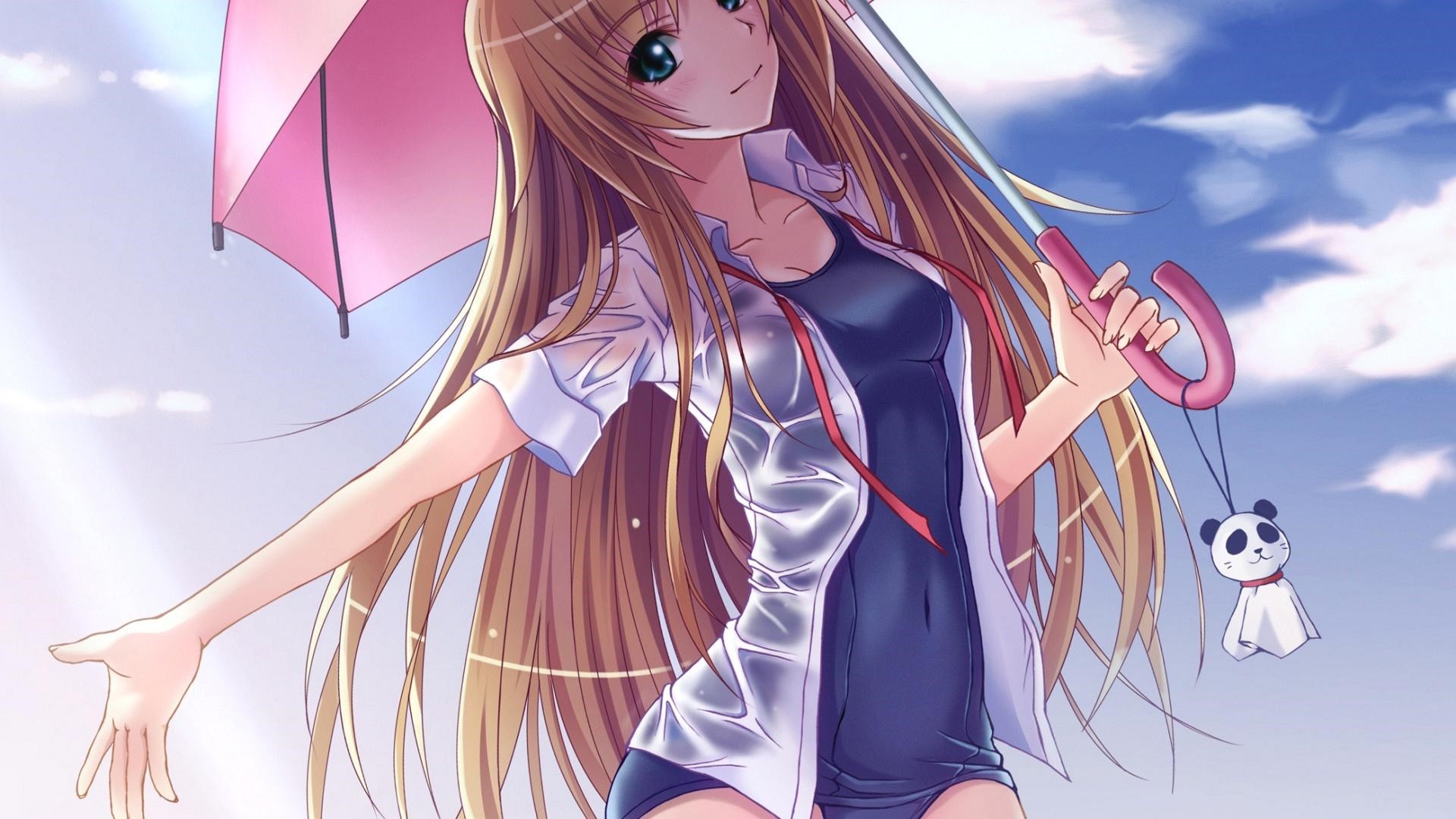Cute Anime Girl Background Wallpaper