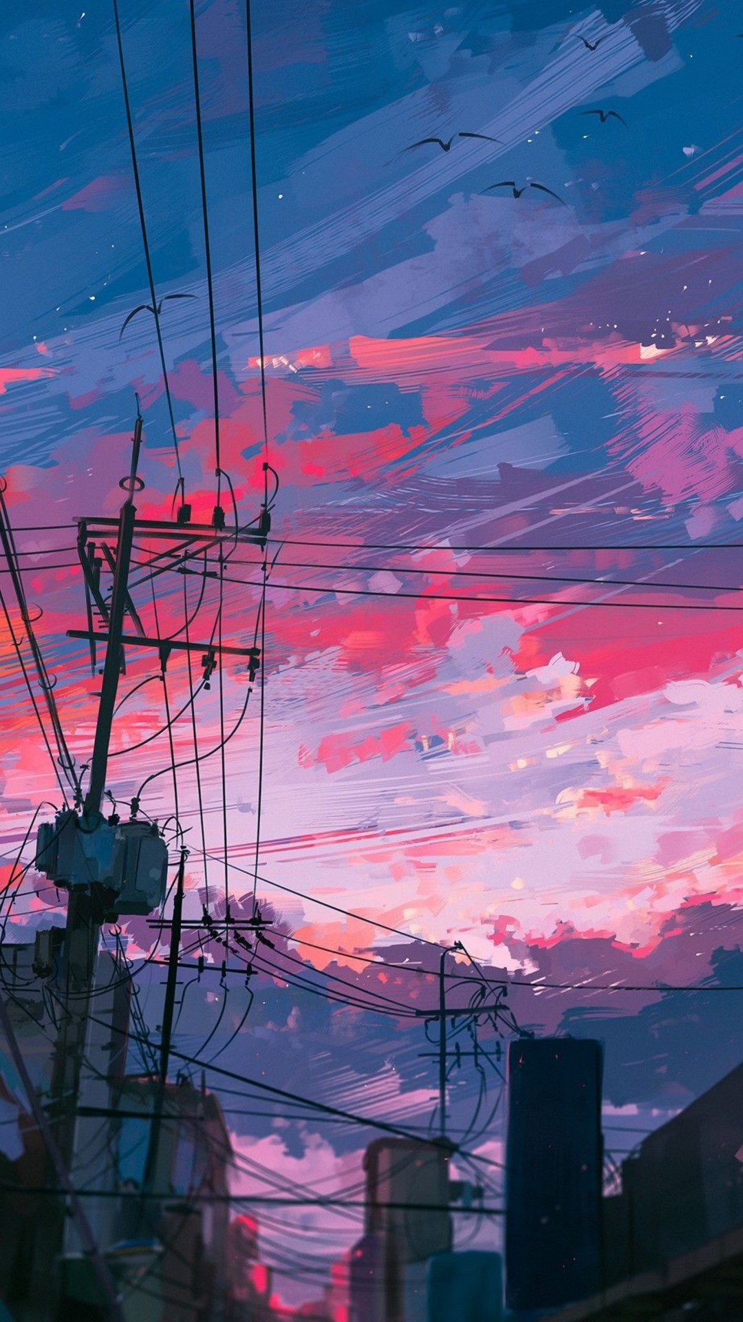Beautiful Purple Sunset Sky City Live Wallpaper - WallpaperWaifu