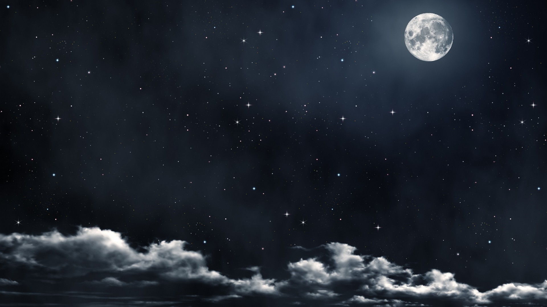 Moon And Stars Background
