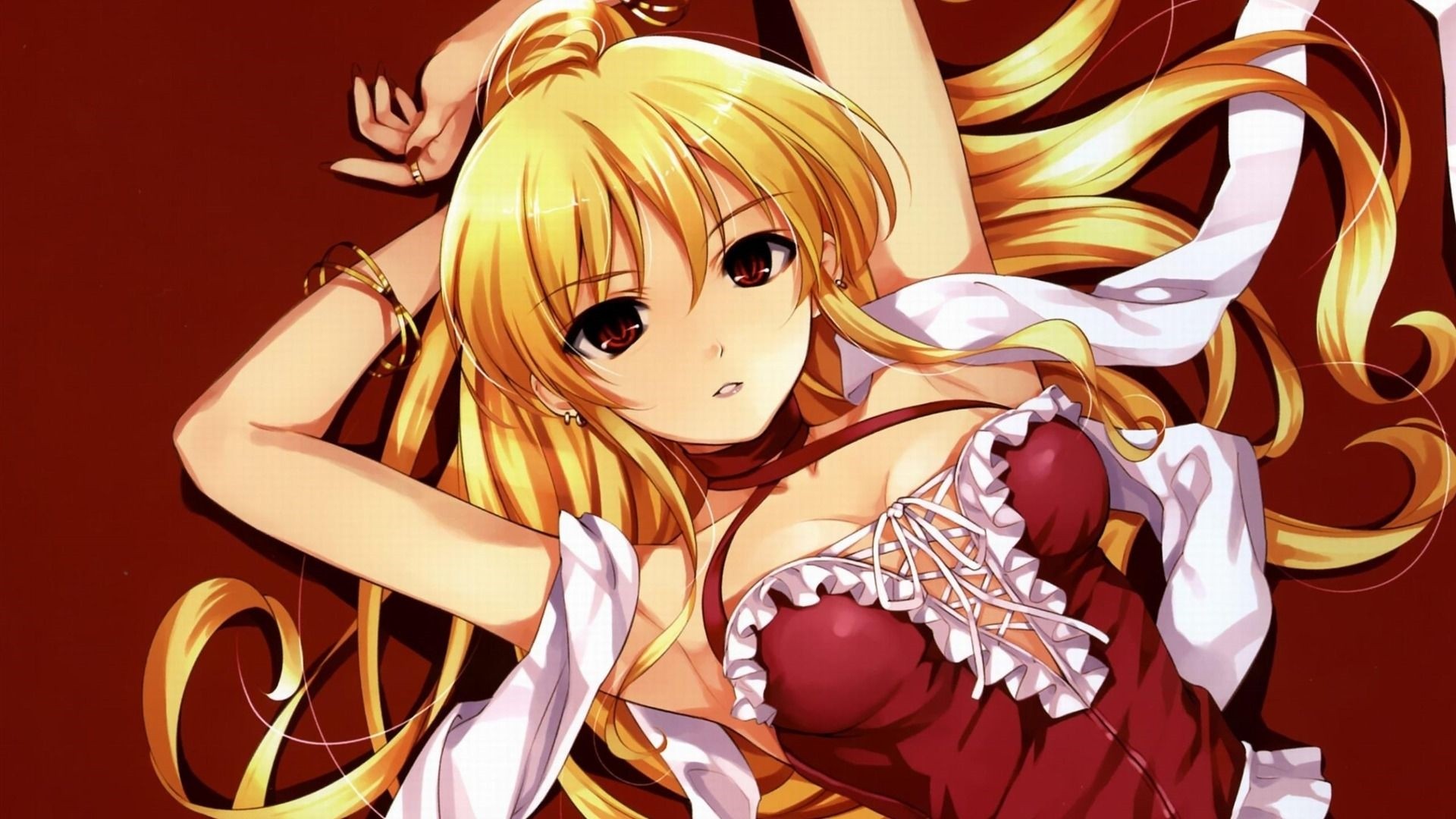 Blonde Anime Girl hd desktop wallpaper
