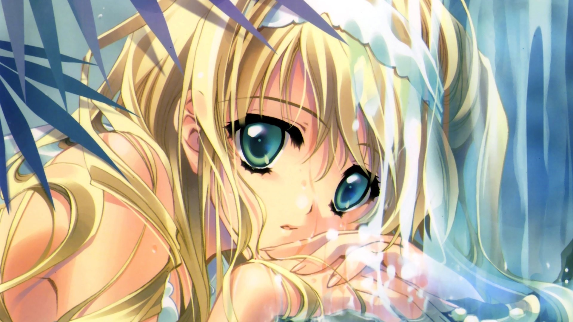 Blonde Anime Girl Background