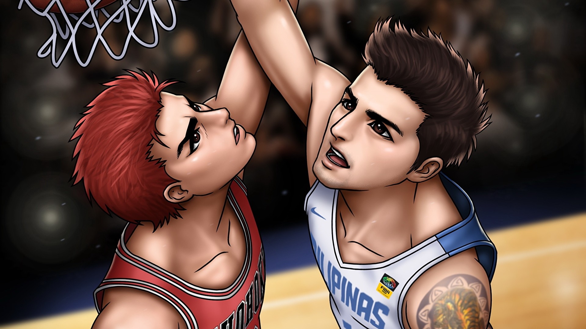 Cartoon Basketball Desktop Wallpaper