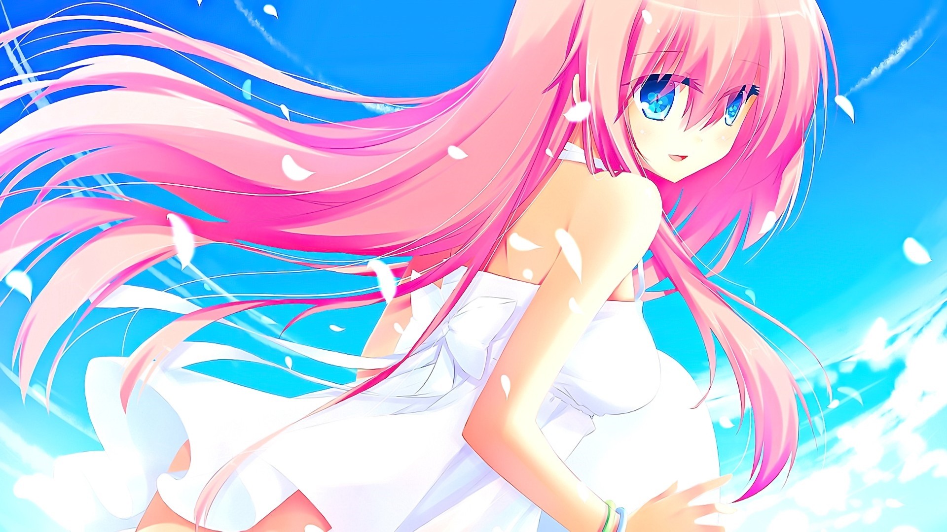 Pink Hair Anime Girl PC Wallpaper