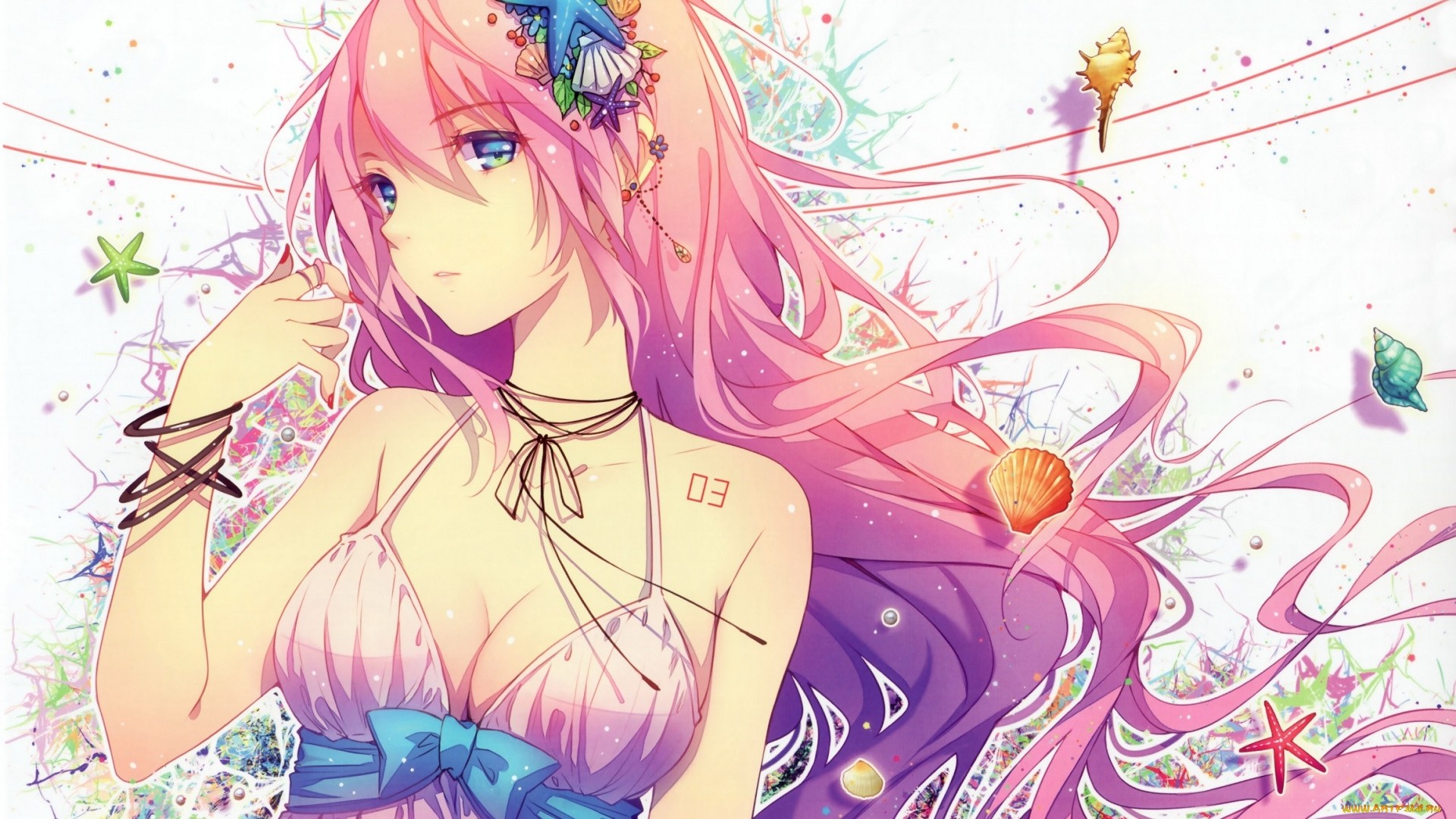 Pink Hair Anime Girl PC Wallpaper HD
