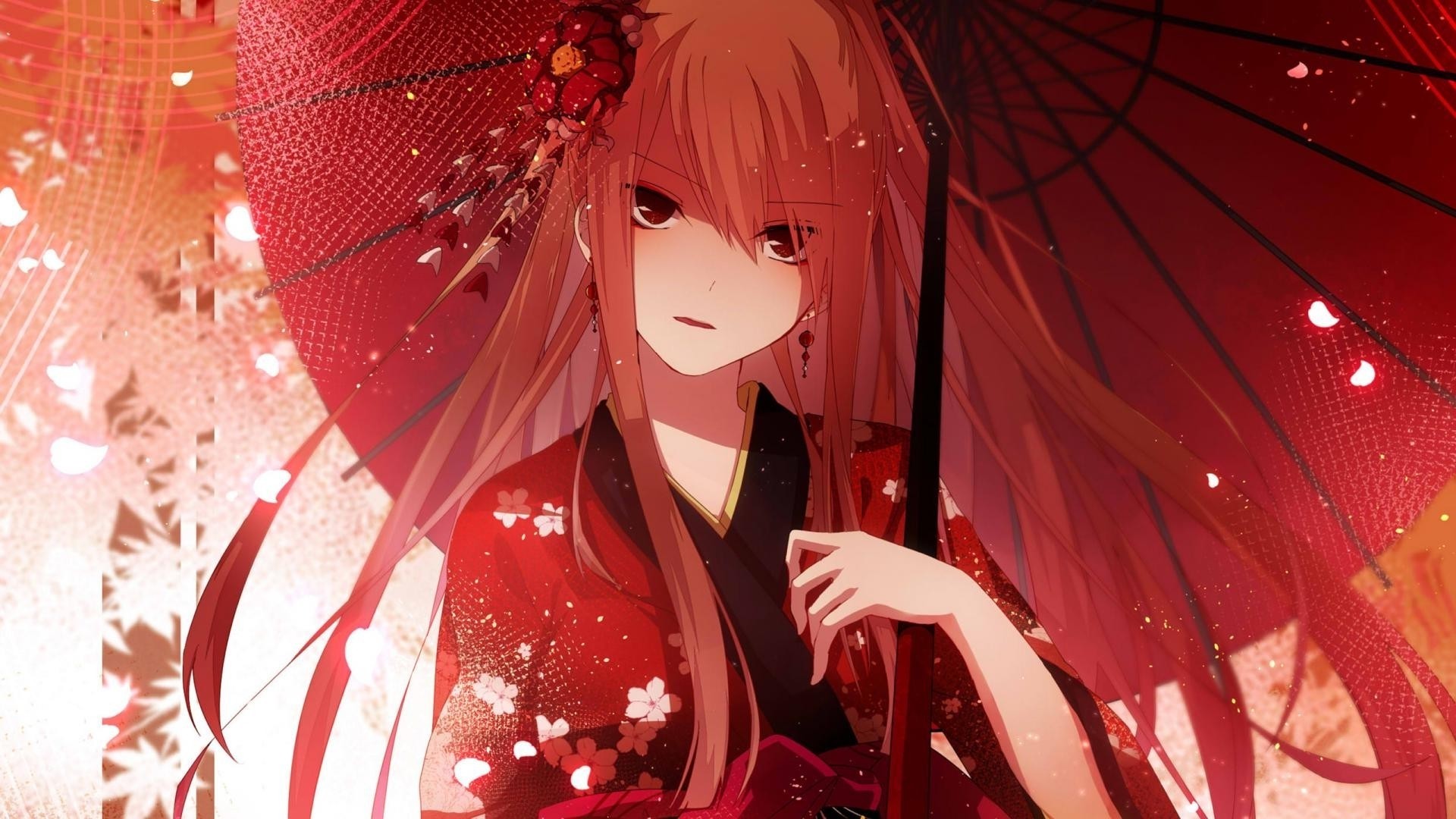 Anime Girl Wallpaper Red Hair gambar ke 3