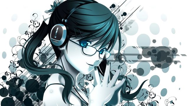 Anime Girl With Glasses PC Wallpaper HD