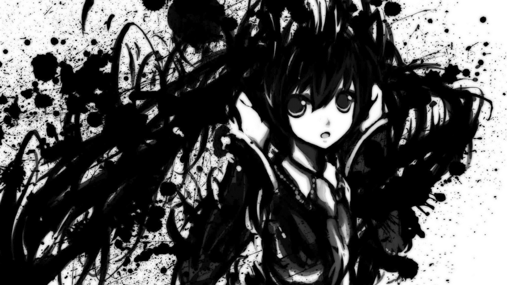 Anime Black And White Wallpaper for pc