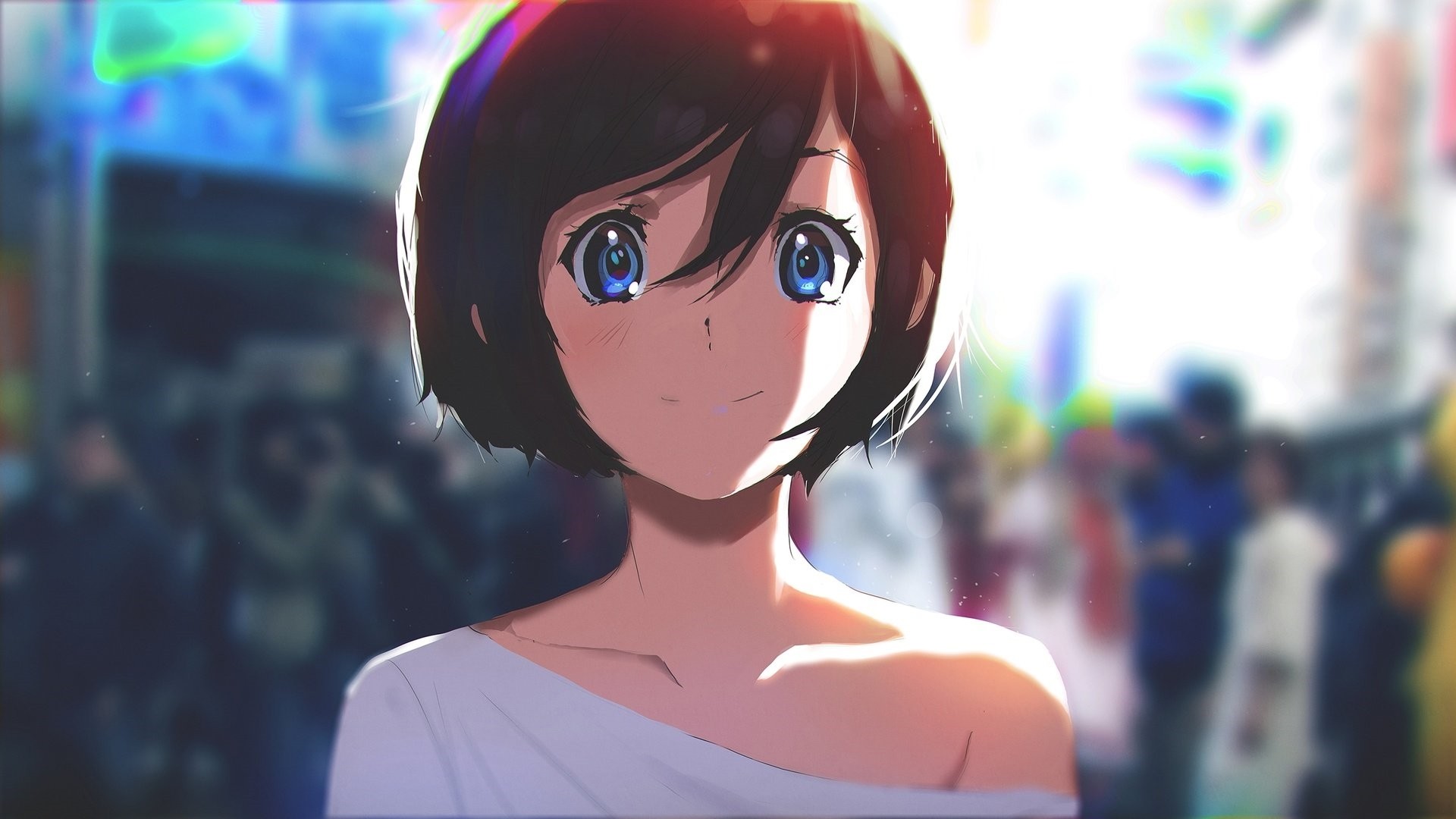 Anime Girl Short Hair HD Download