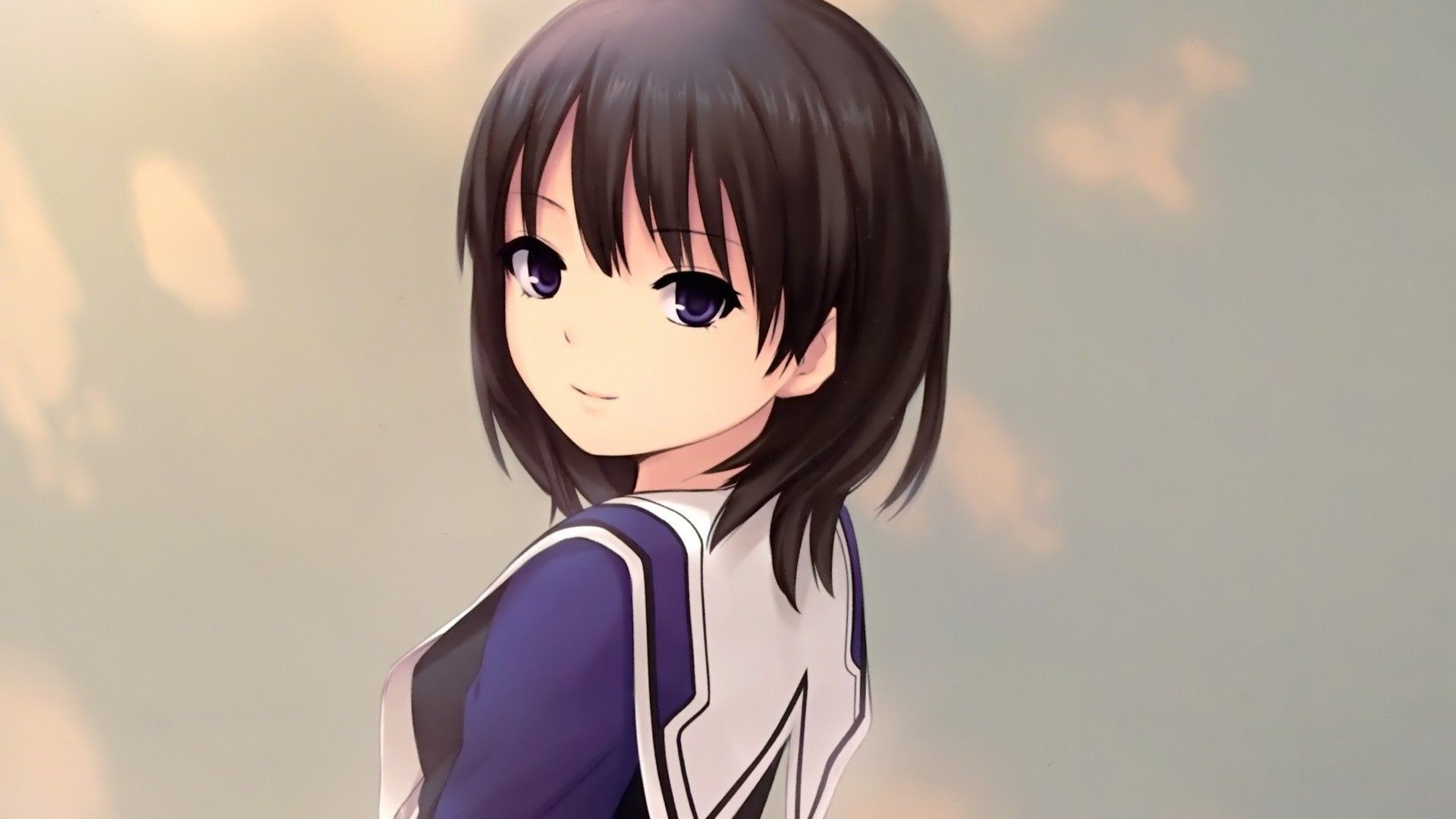 Anime Girl Short Hair Background