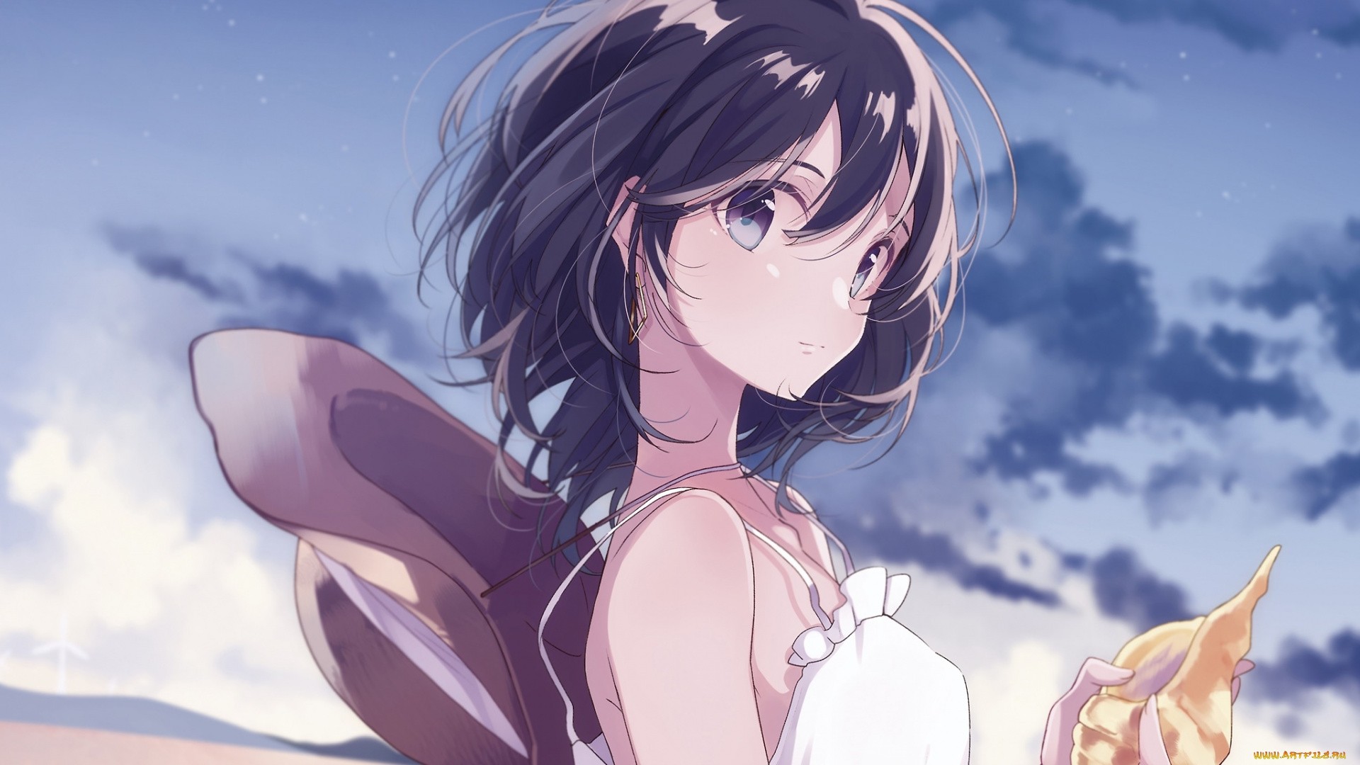 Anime Girl Short Hair Wallpaper and Background