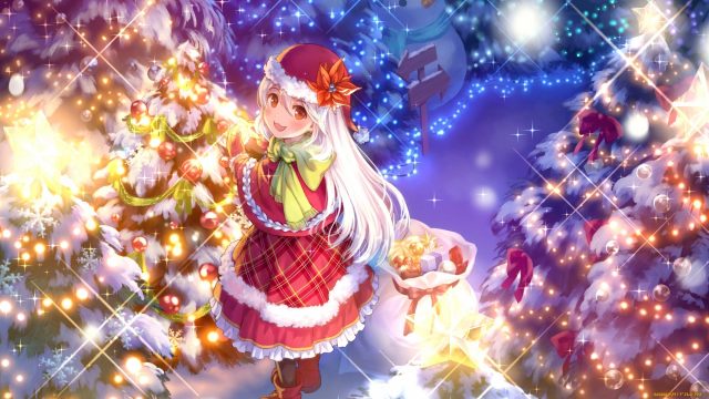 Christmas Anime Girl Download Wallpaper