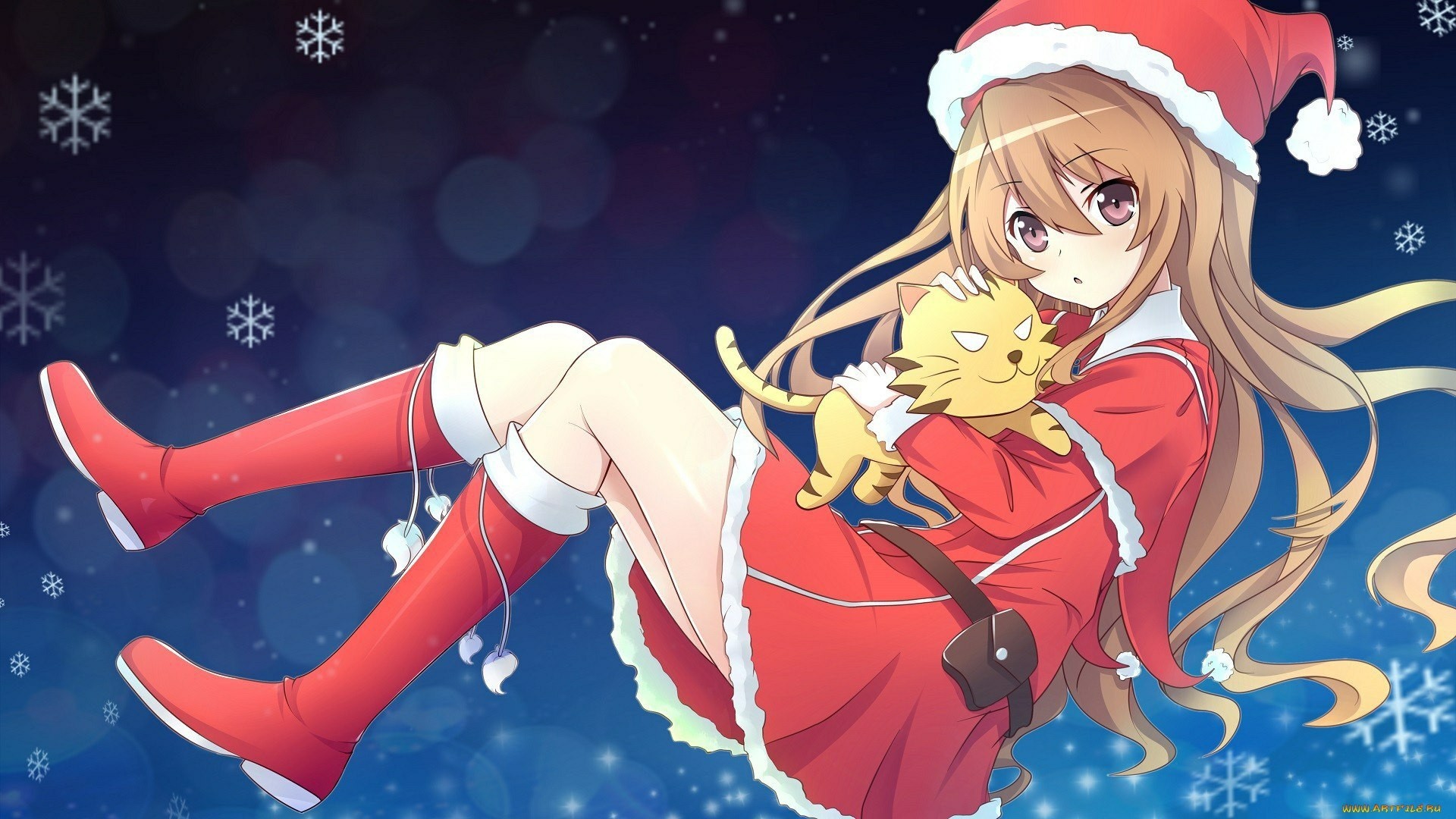 Christmas Anime Girl hd wallpaper download