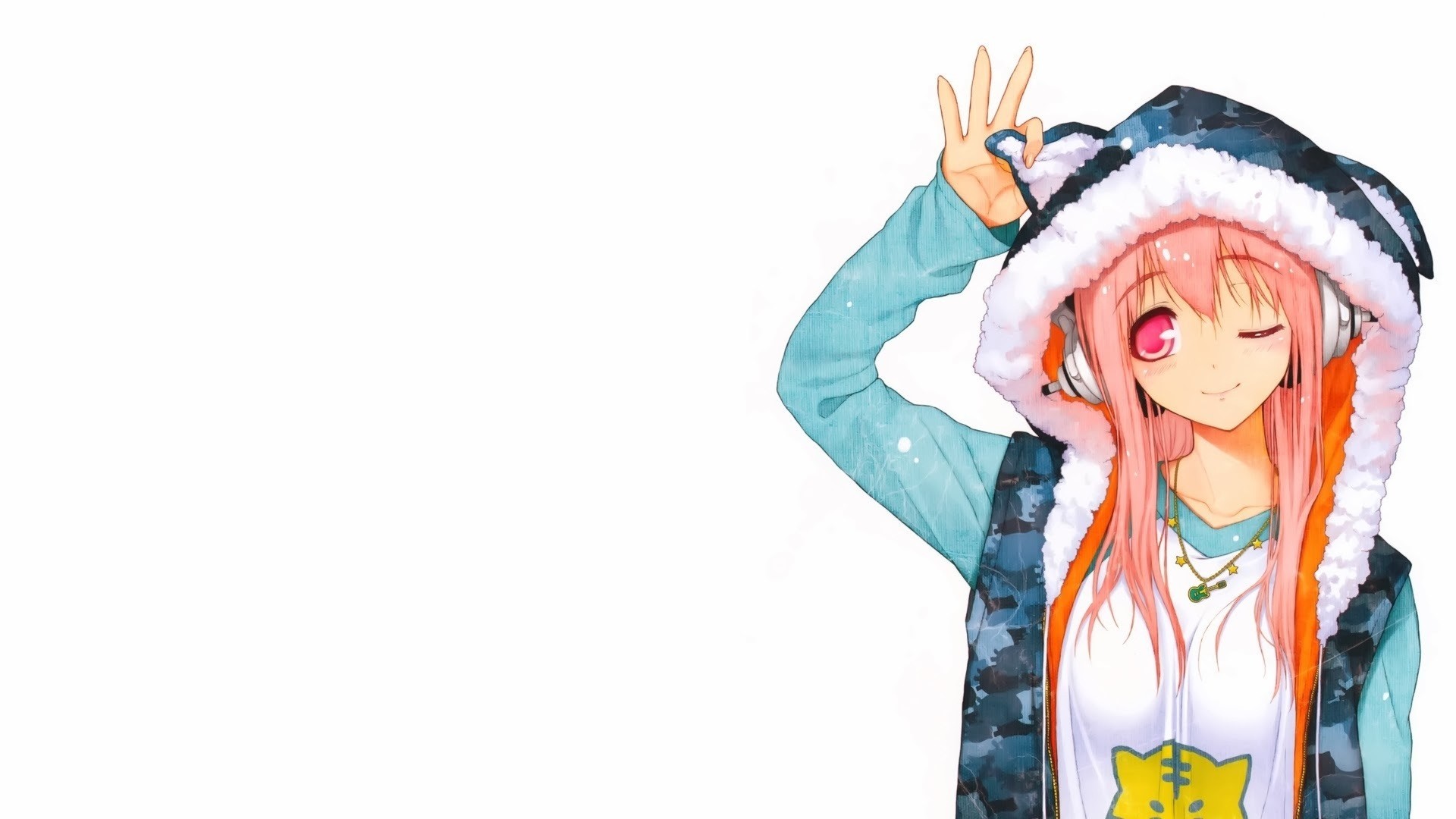 Hoodie Cute Anime Girl Desktop wallpaper