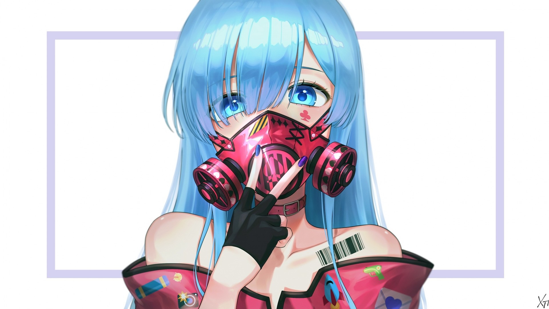 Anime Girl Gas Mask Aesthetic