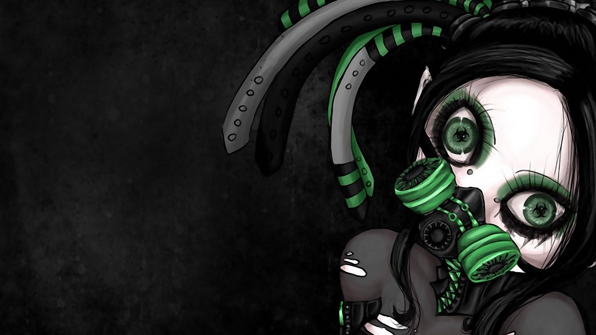 Anime Girl With Gas Mask Picture