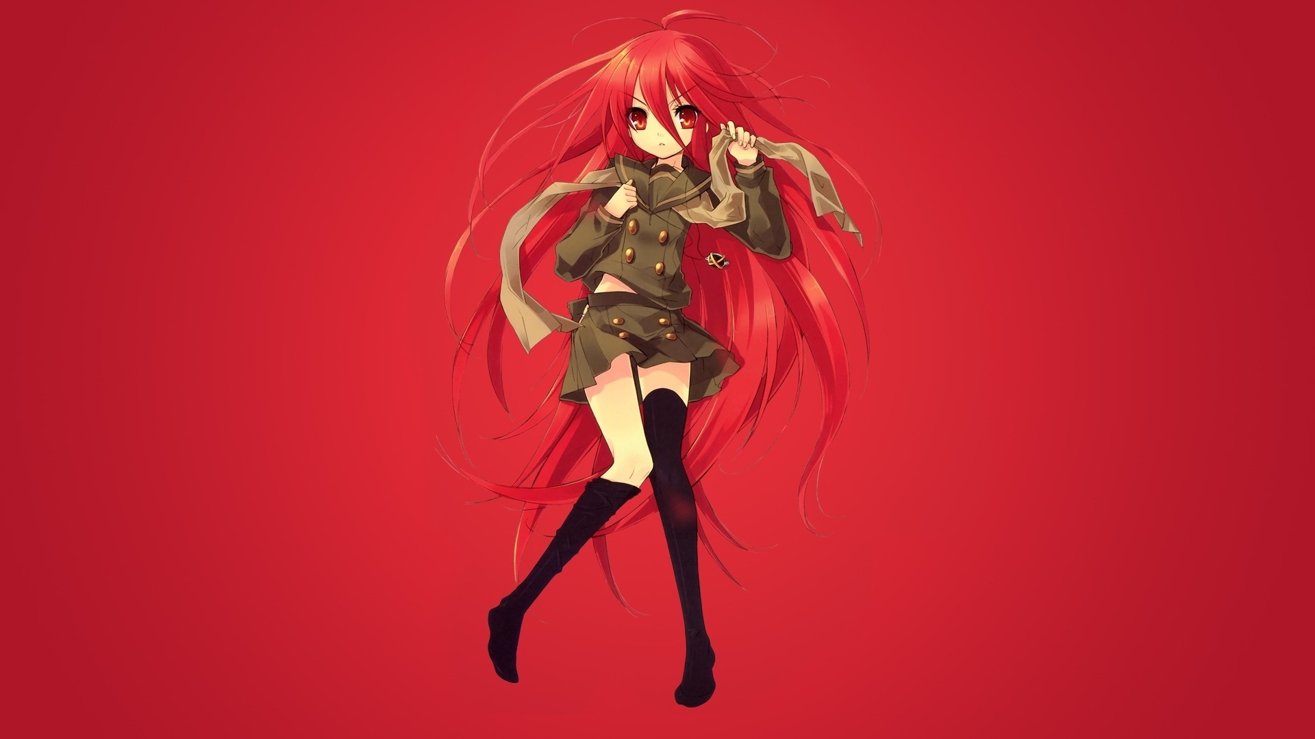 Red Anime Girl Wallpaper for pc