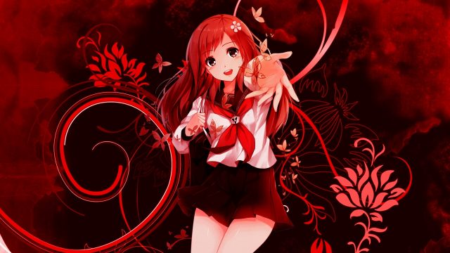 30 Red Anime Girl Wallpapers - Wallpaperboat