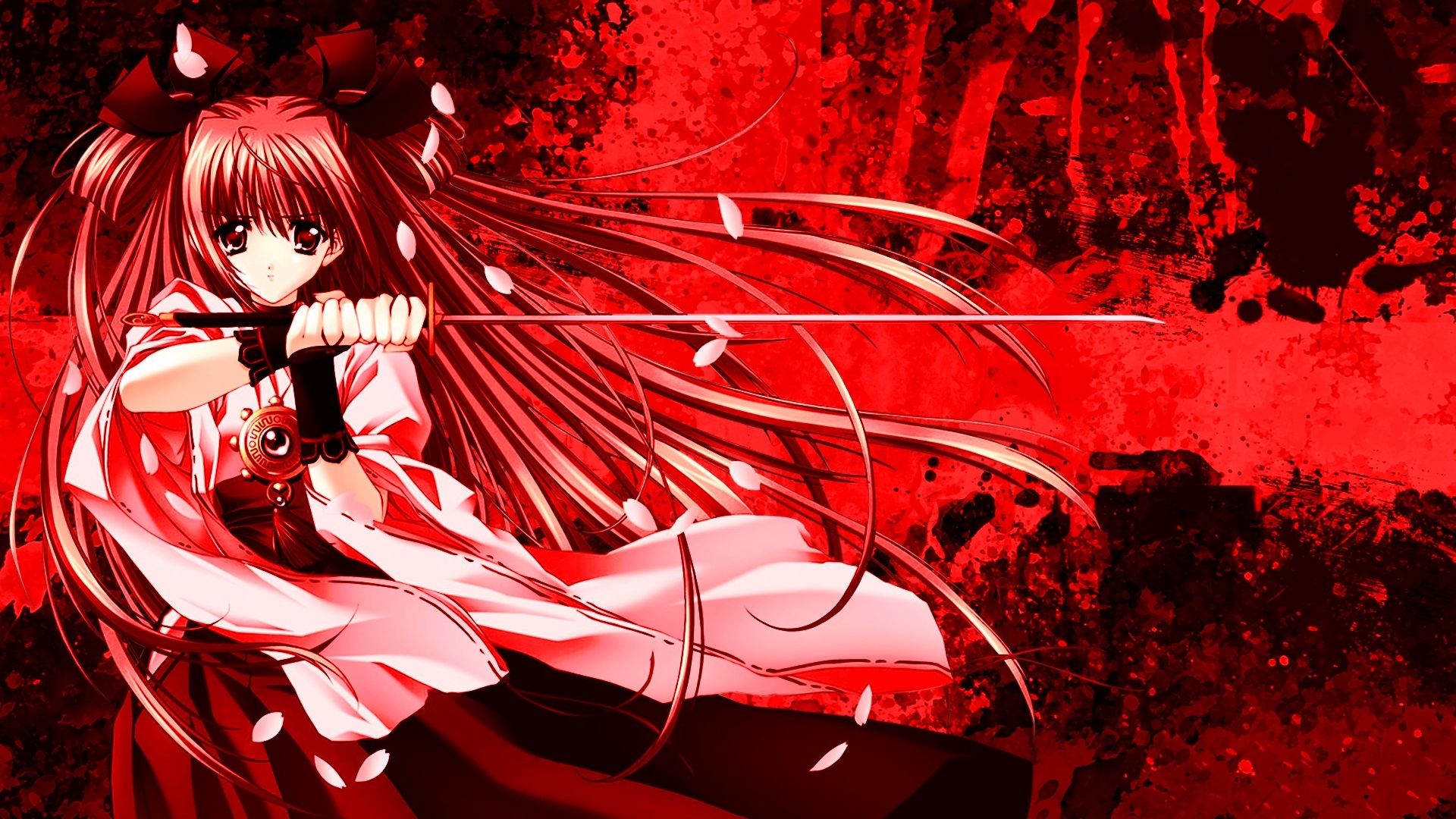 Red Anime Girl Wallpaper