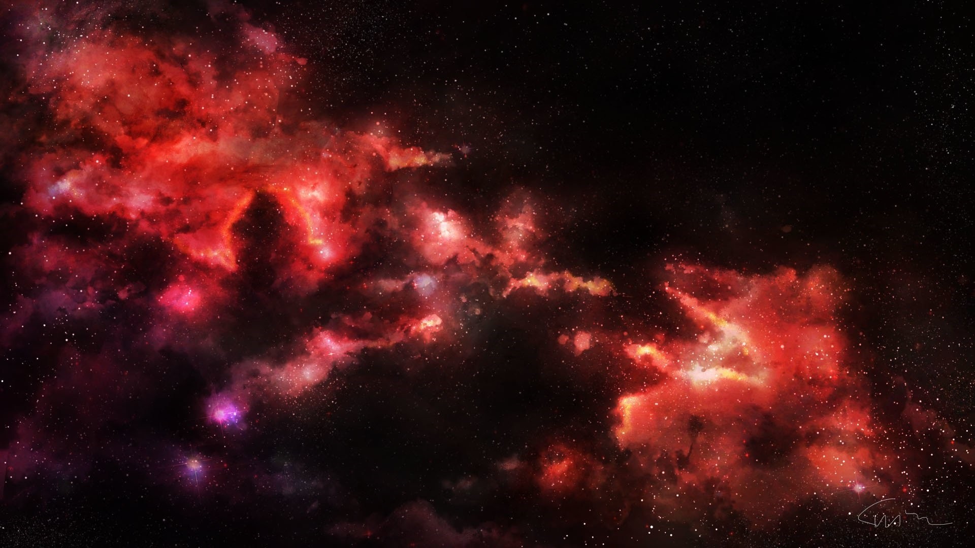 Red Space Wallpaper Picture hd