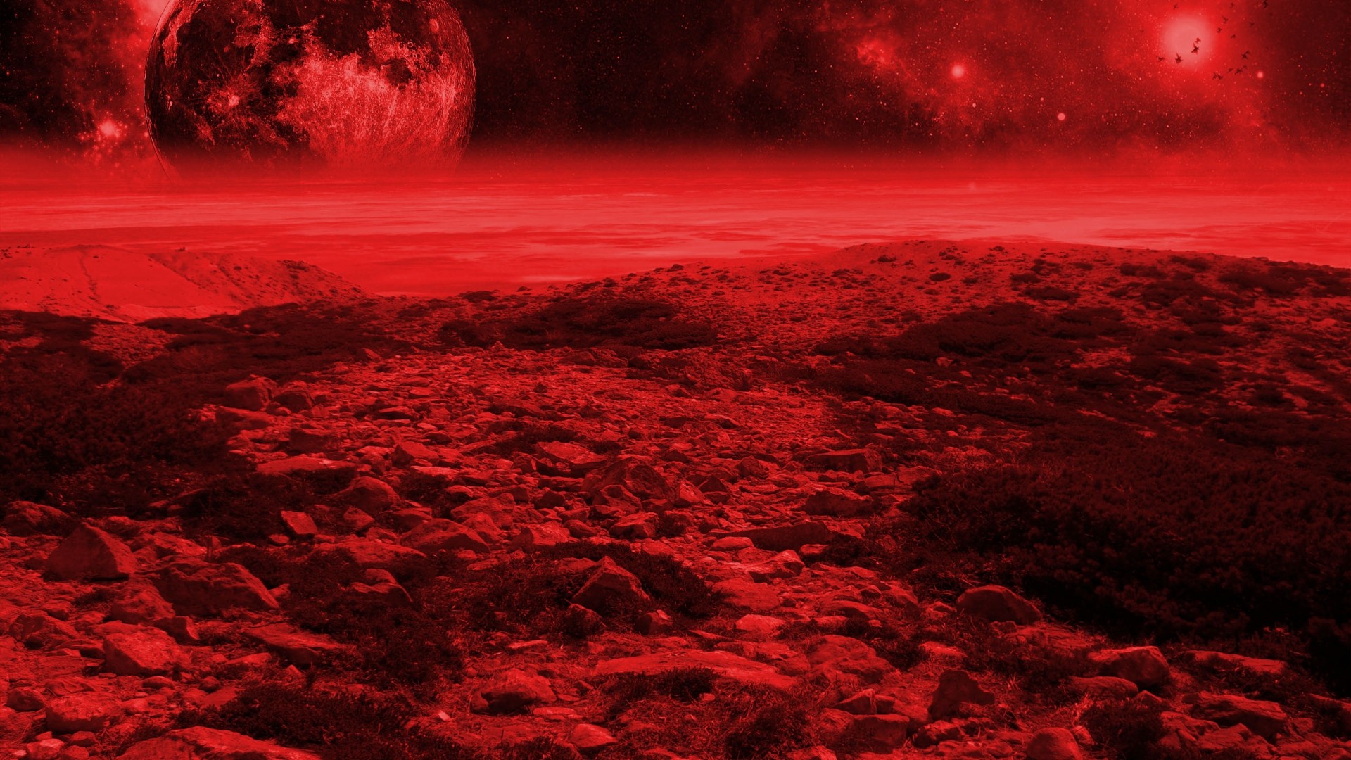 Red Space a wallpaper