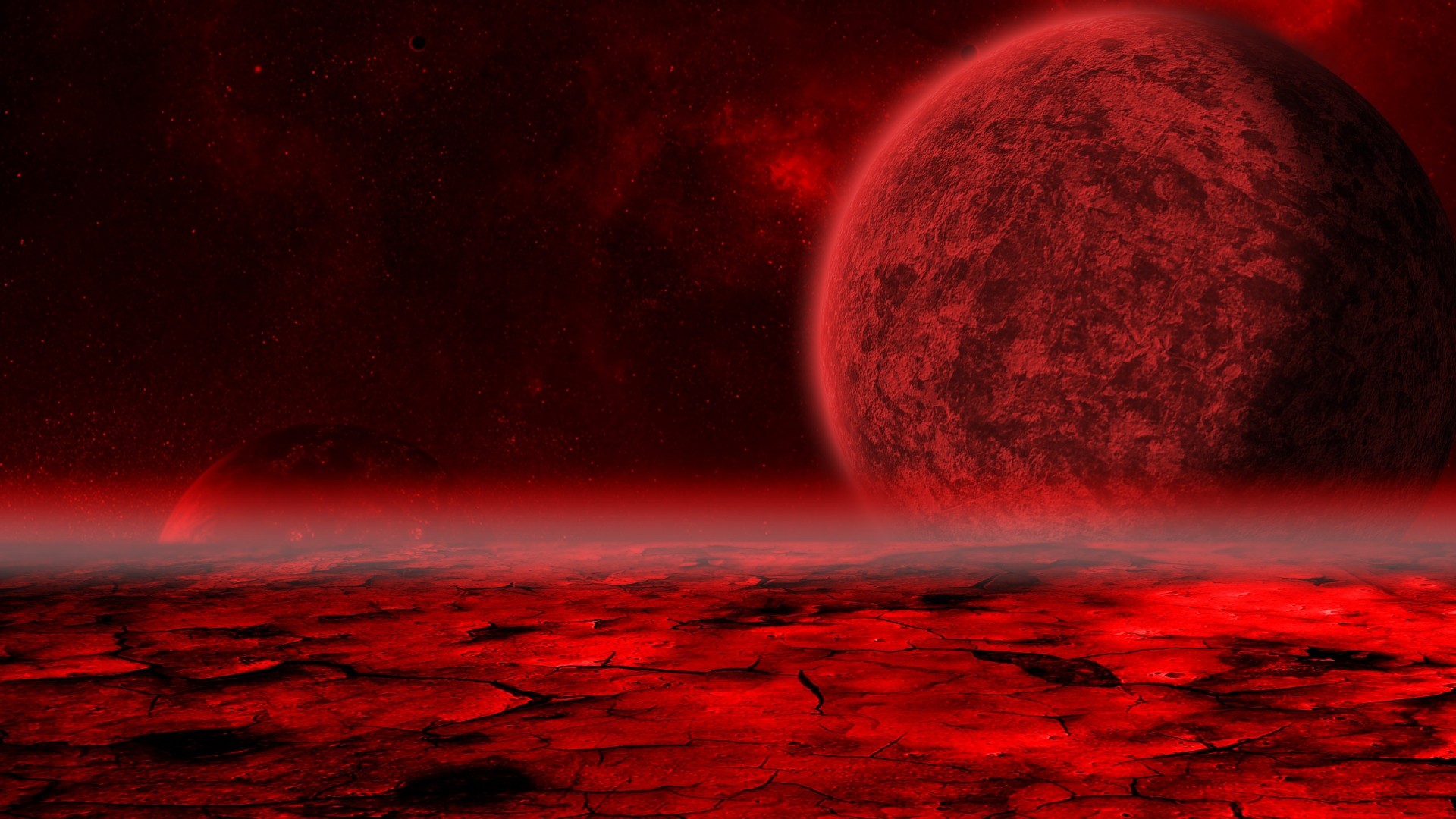 Red Space PC Wallpaper HD