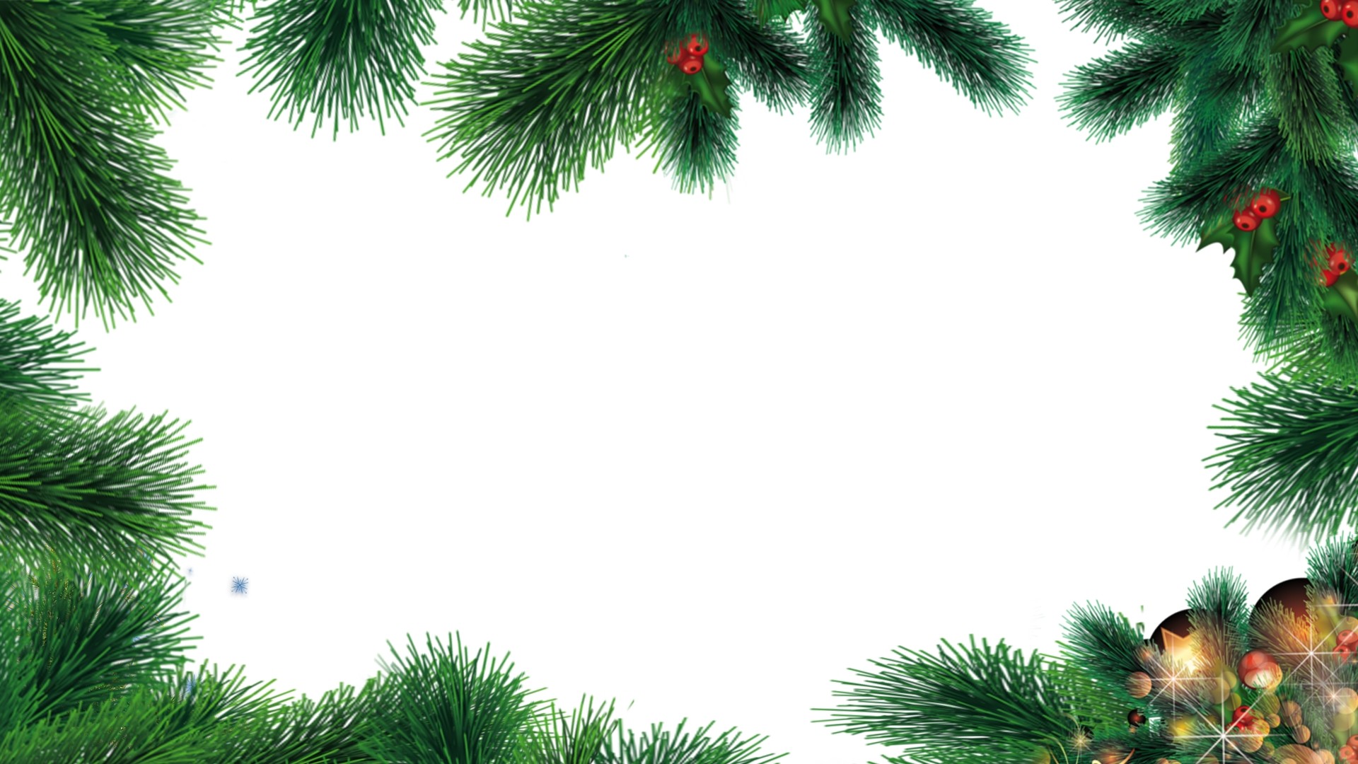 New Year Branch Frame HD Download