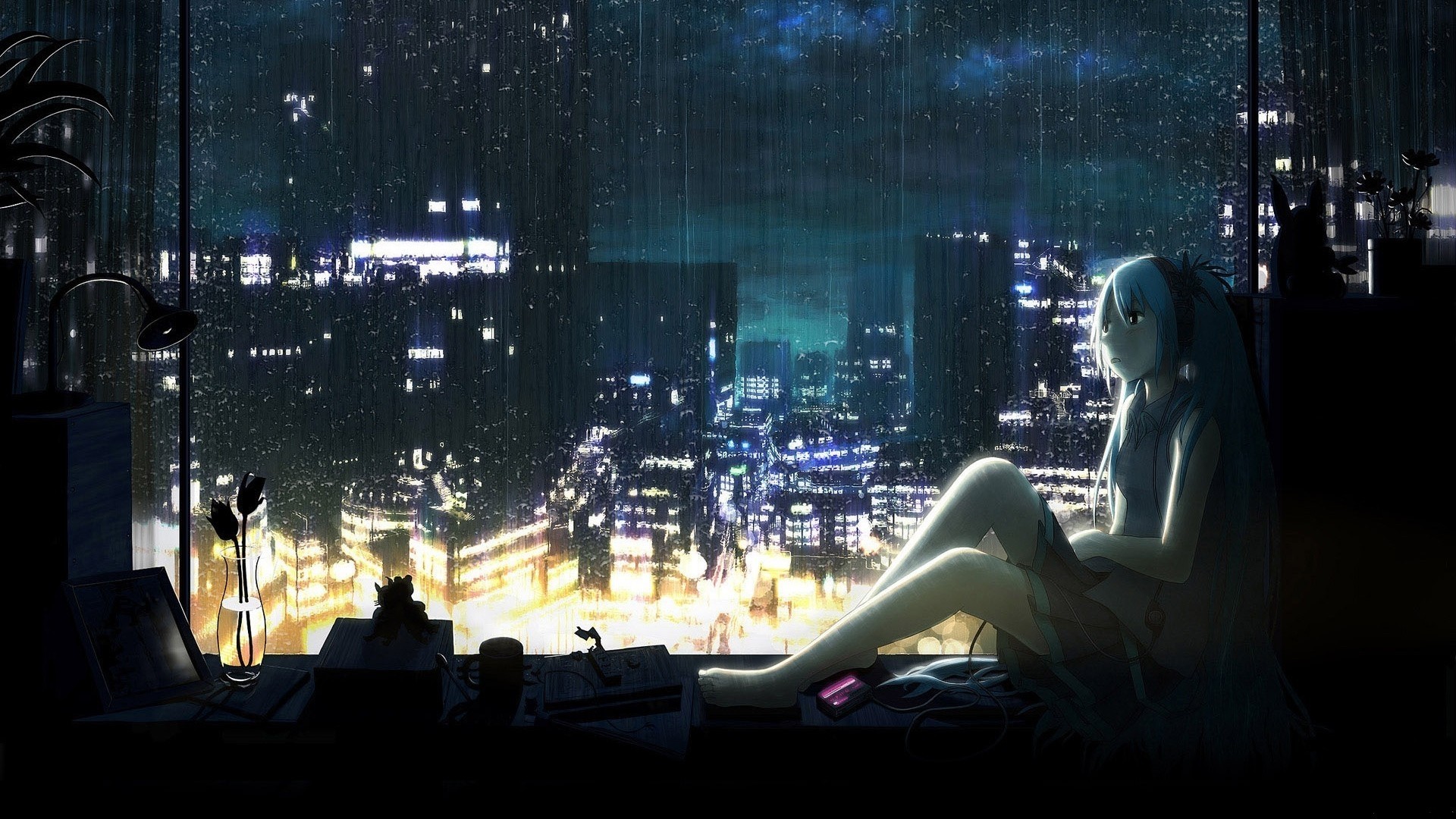 Night Anime Girl Picture