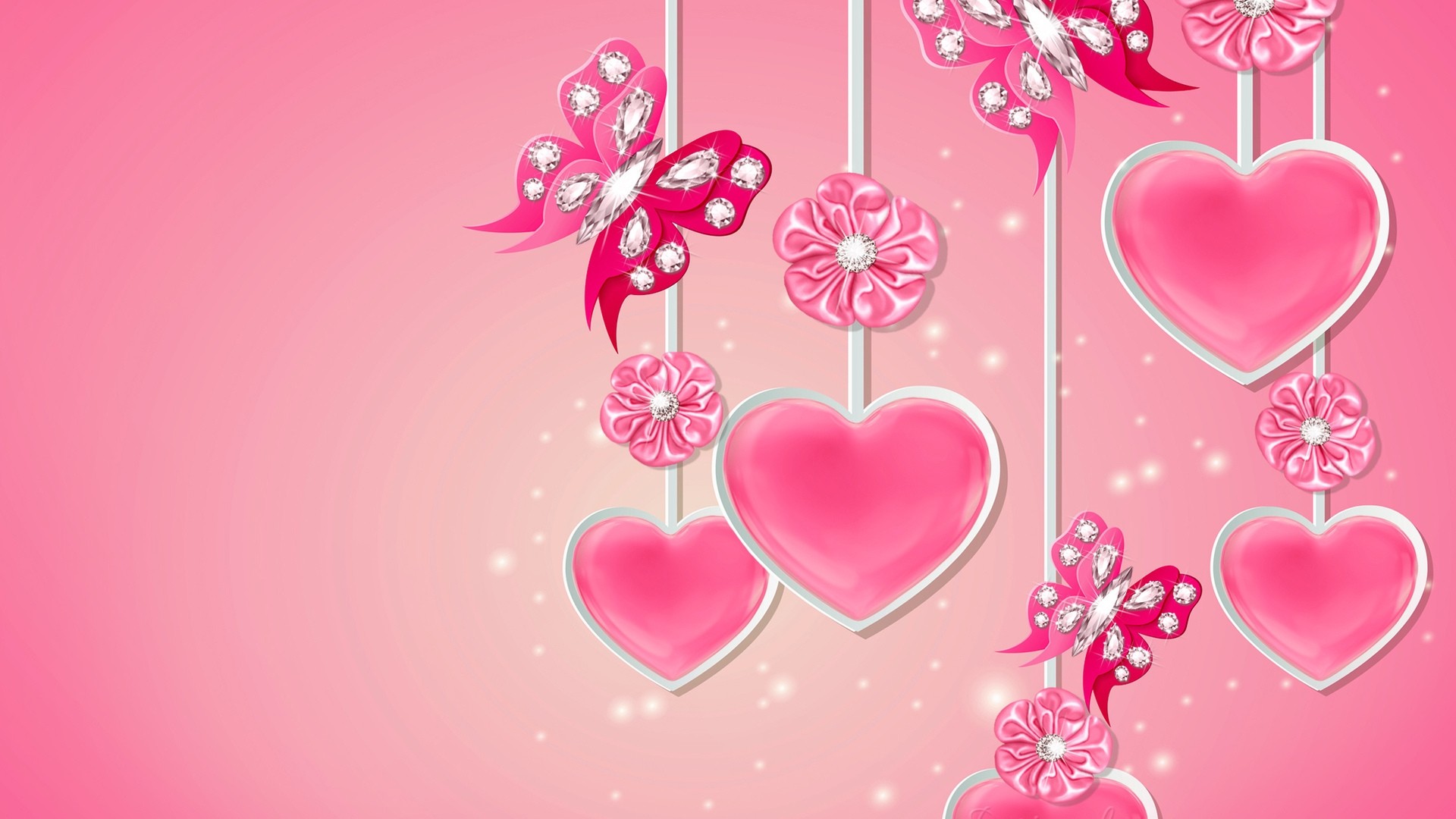 Pink Heart HD Wallpaper