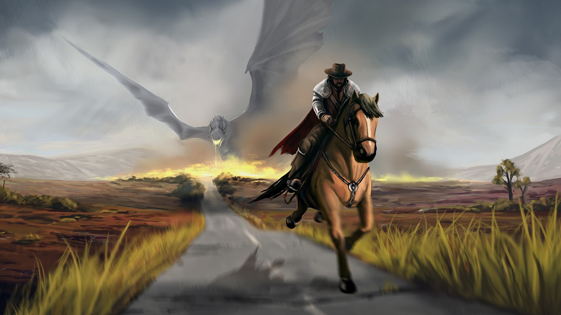 Rider On A Horse Art High Quality