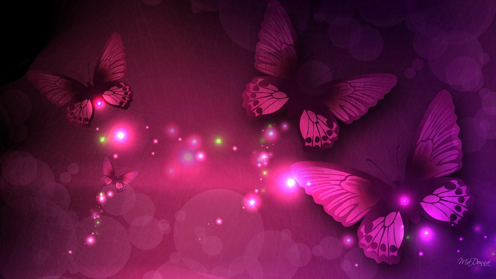 Pink Butterfly Wallpaper theme