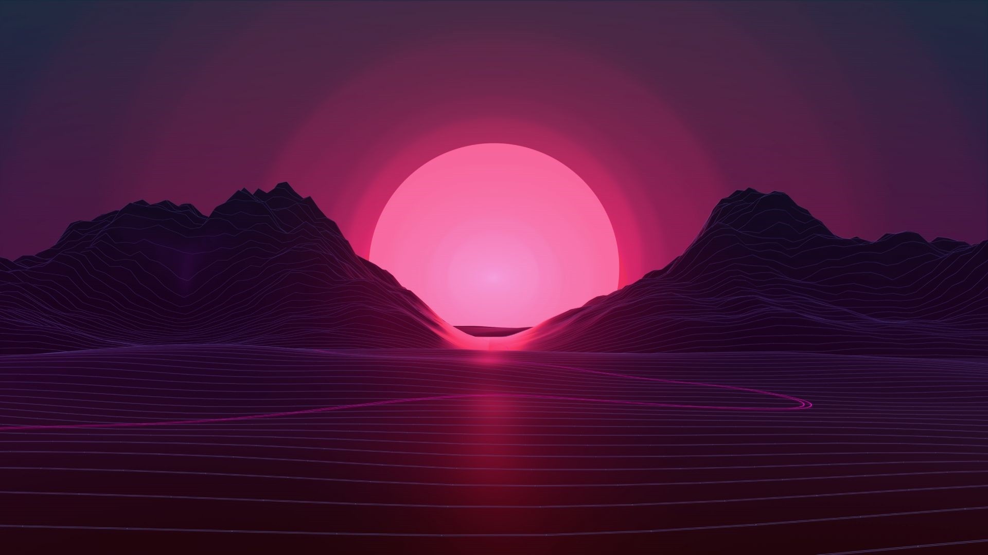 Pink Sunset Download Wallpaper