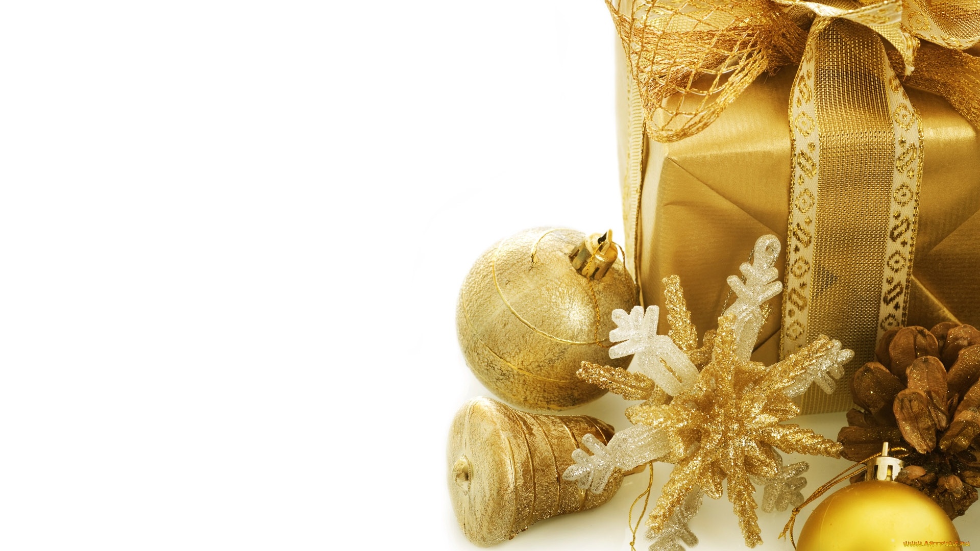 Christmas Gold Desktop Wallpaper