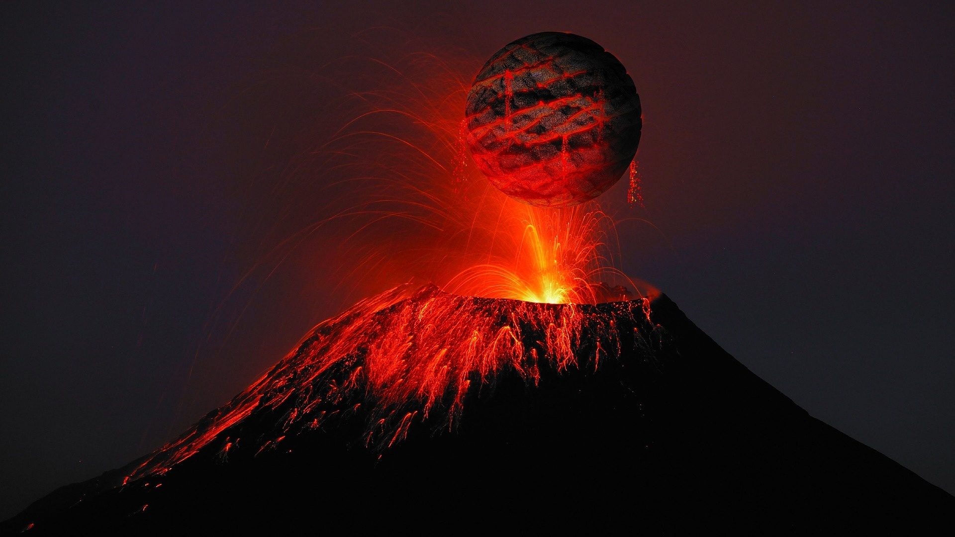 Volcano Eruption HD Wallpaper