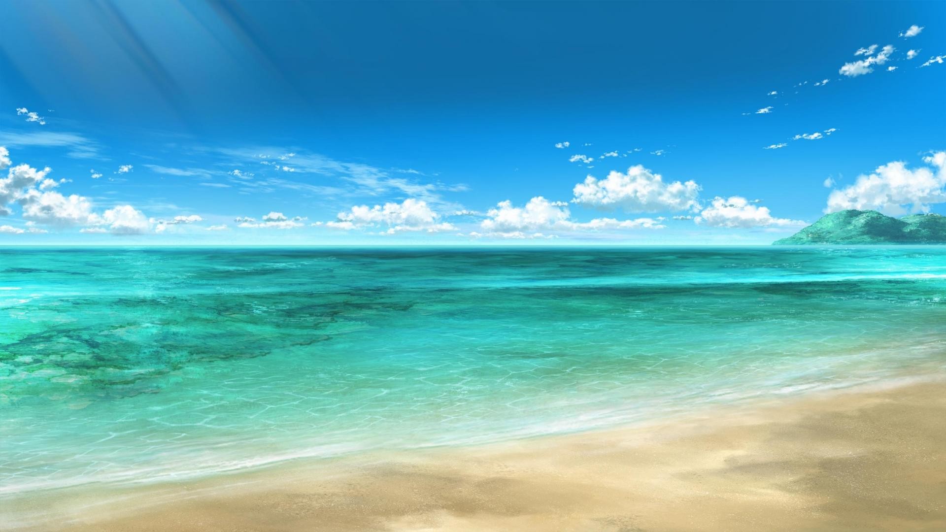 Anime Beach Desktop Wallpaper