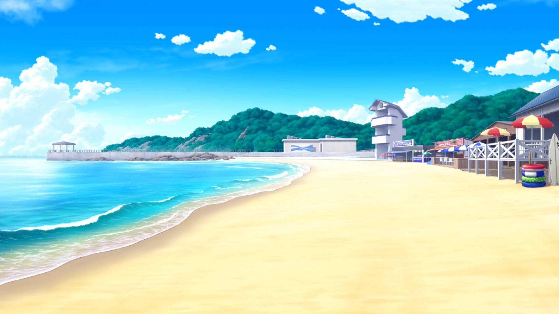 Anime Beach Wallpaper theme