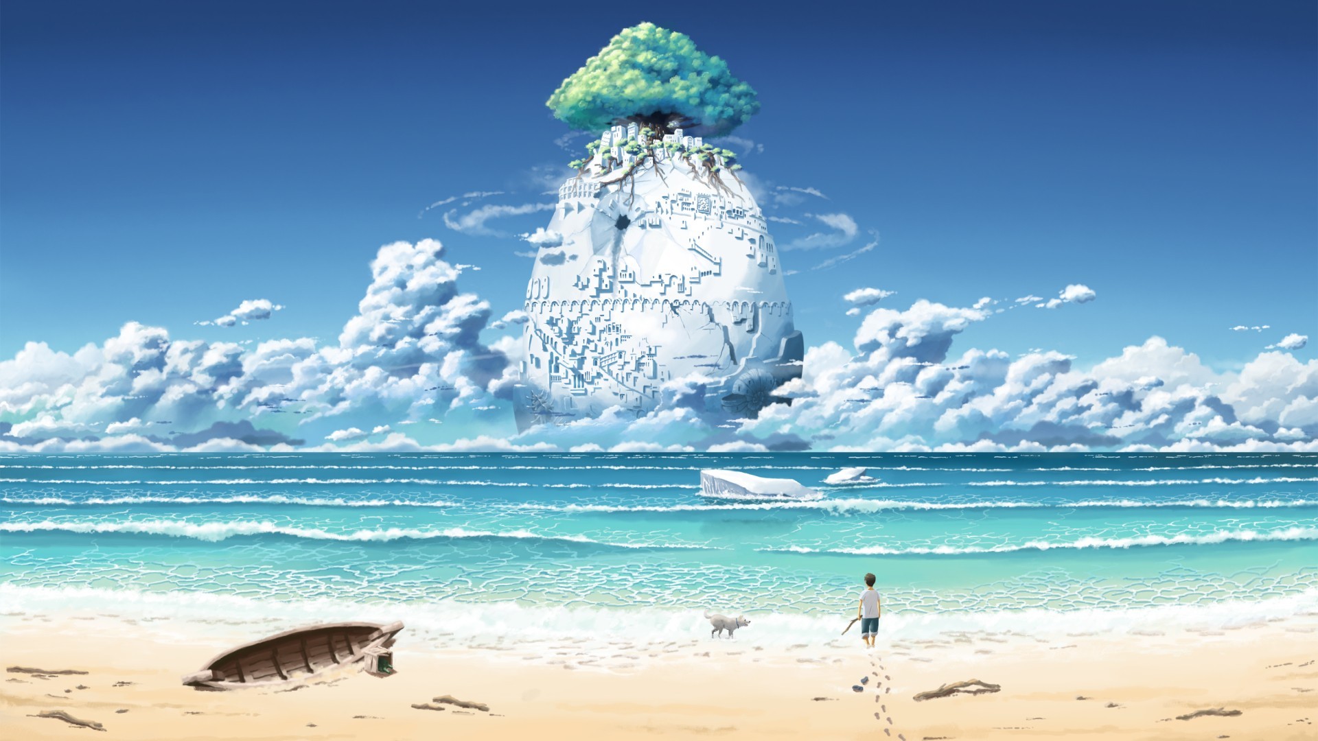 Anime Beach wallpaper for desktop