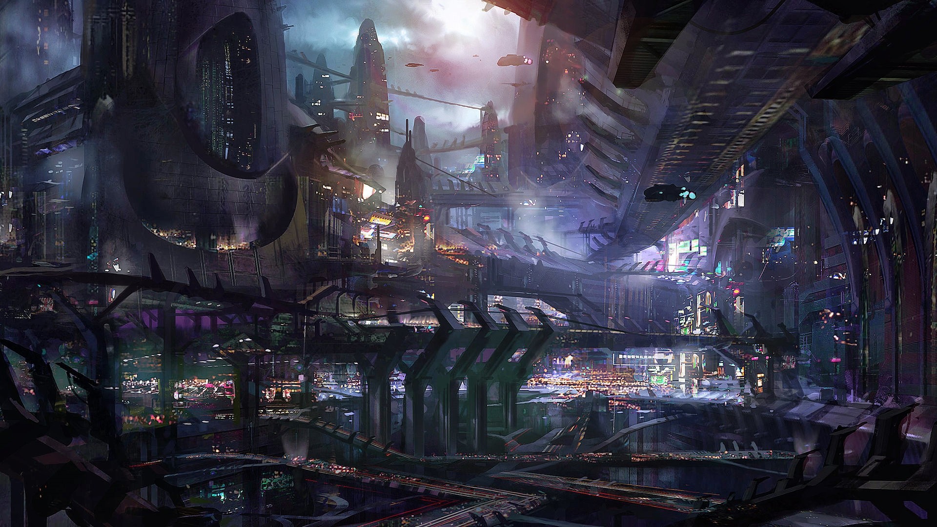 Cyberpunk City Art Picture
