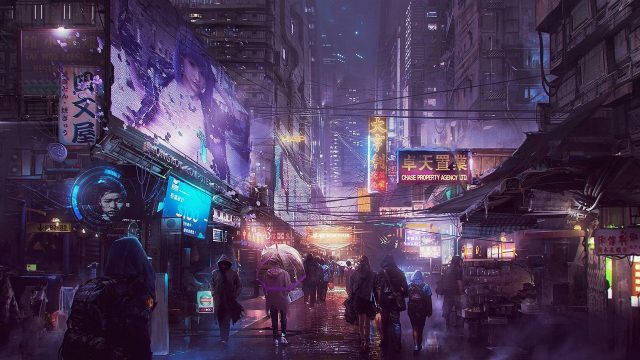 Cyberpunk City Art desktop wallpaper hd