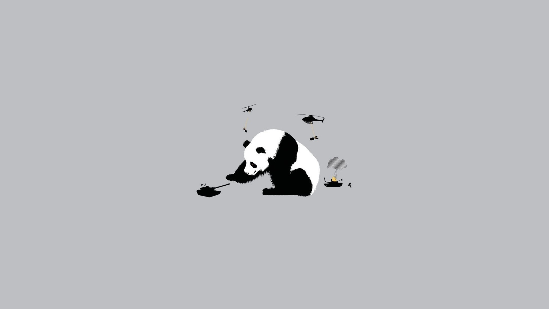 Panda Minimalist HD Wallpaper