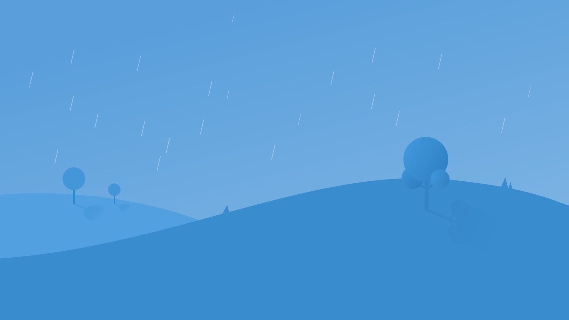 Rain Minimalist Desktop Wallpaper
