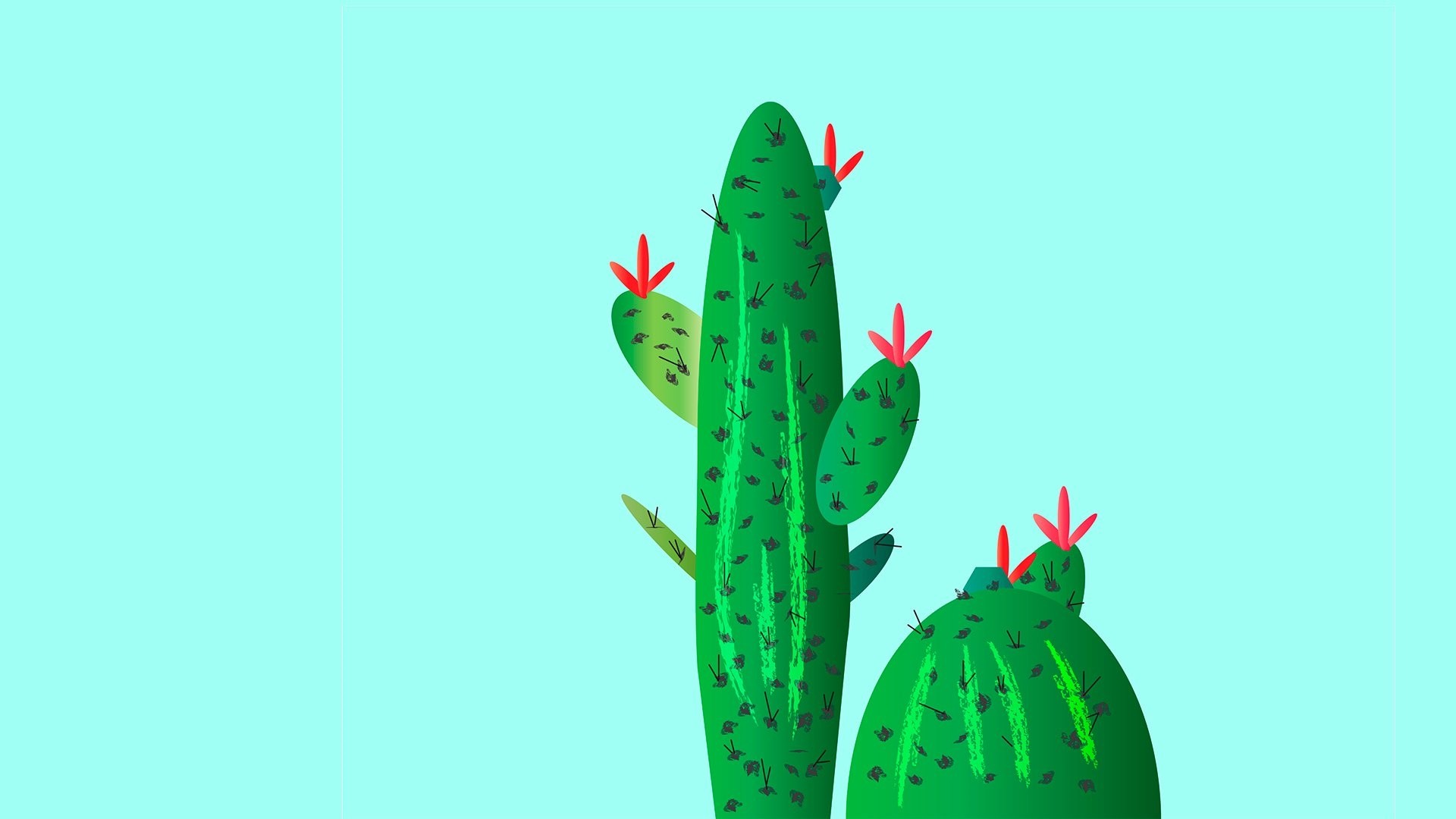 Cactus Minimalist Wallpaper theme