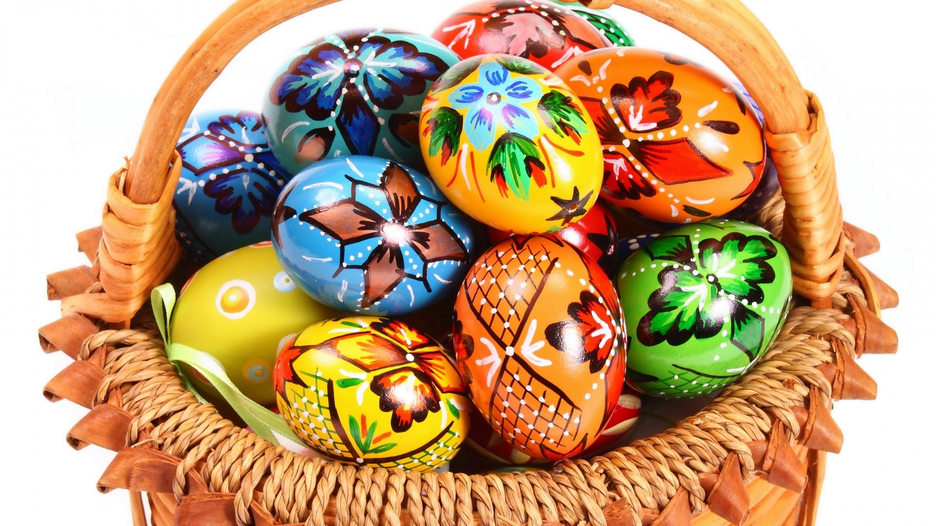 Easter Eggs In A Basket Image